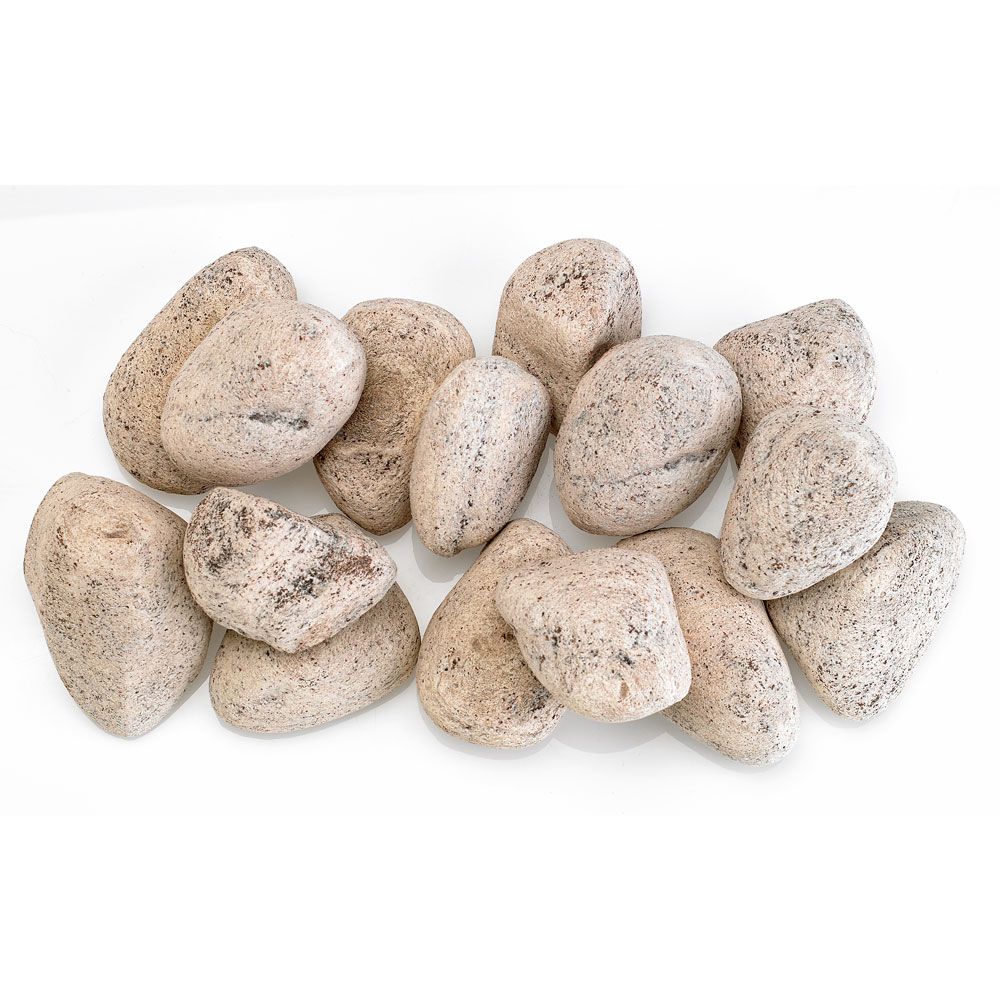 American Fire Glass Cottage White Lite Stones Set of 15 Stones