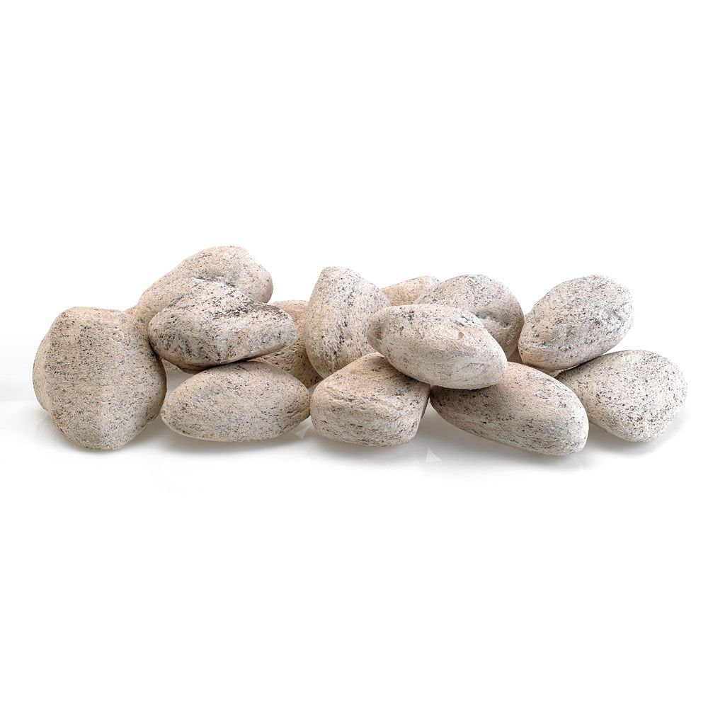 American Fire Glass Cottage White Lite Stones Set of 15 Stones