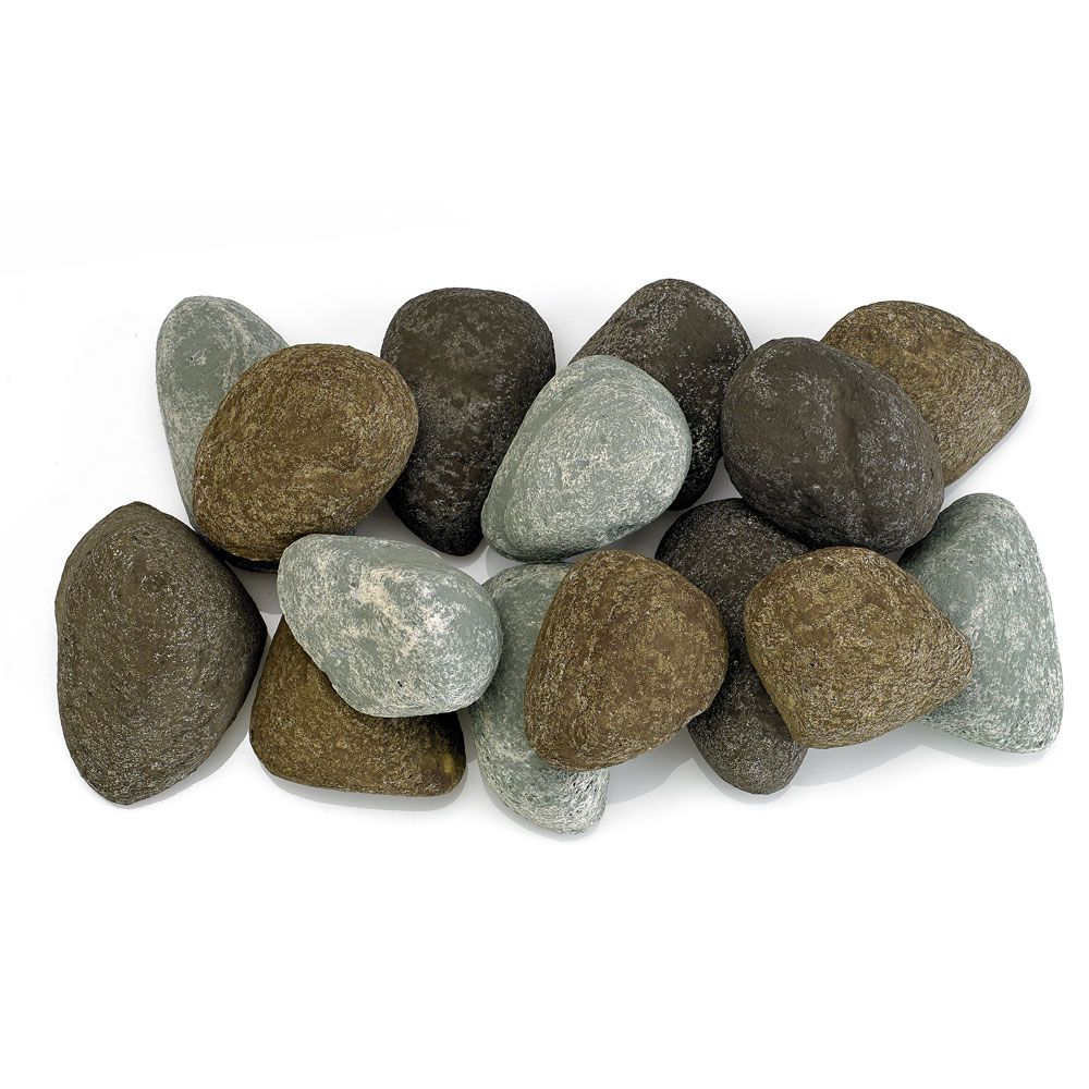 American Fire Glass Natural Lite Stones Set of 15 Stones