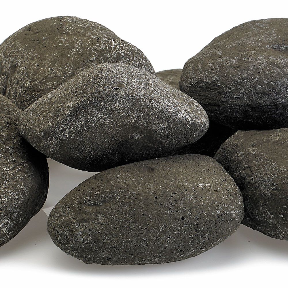American Fire Glass Thunder Gray Lite Stones Set of 15 Stones