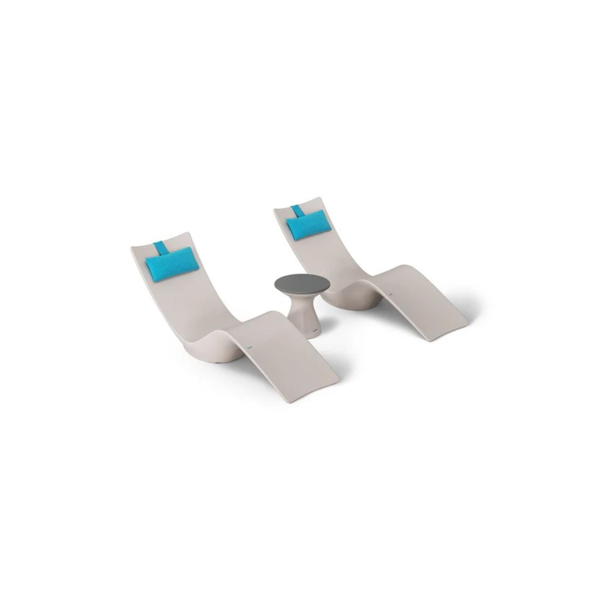 Autograph Chaise and Side Table In-Pool Set + Pillows