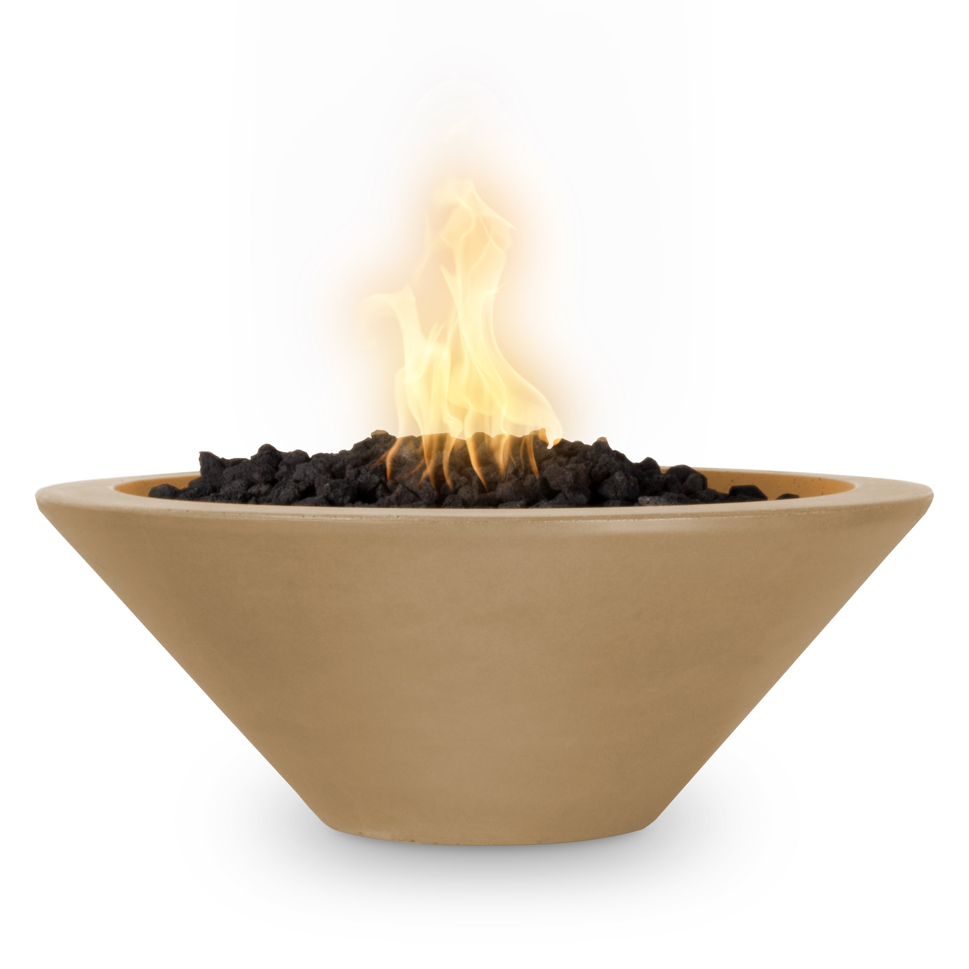 The Outdoor Plus Round Cazo Fire Bowl - GFRC Concrete 48-Inch - Backyard Ember