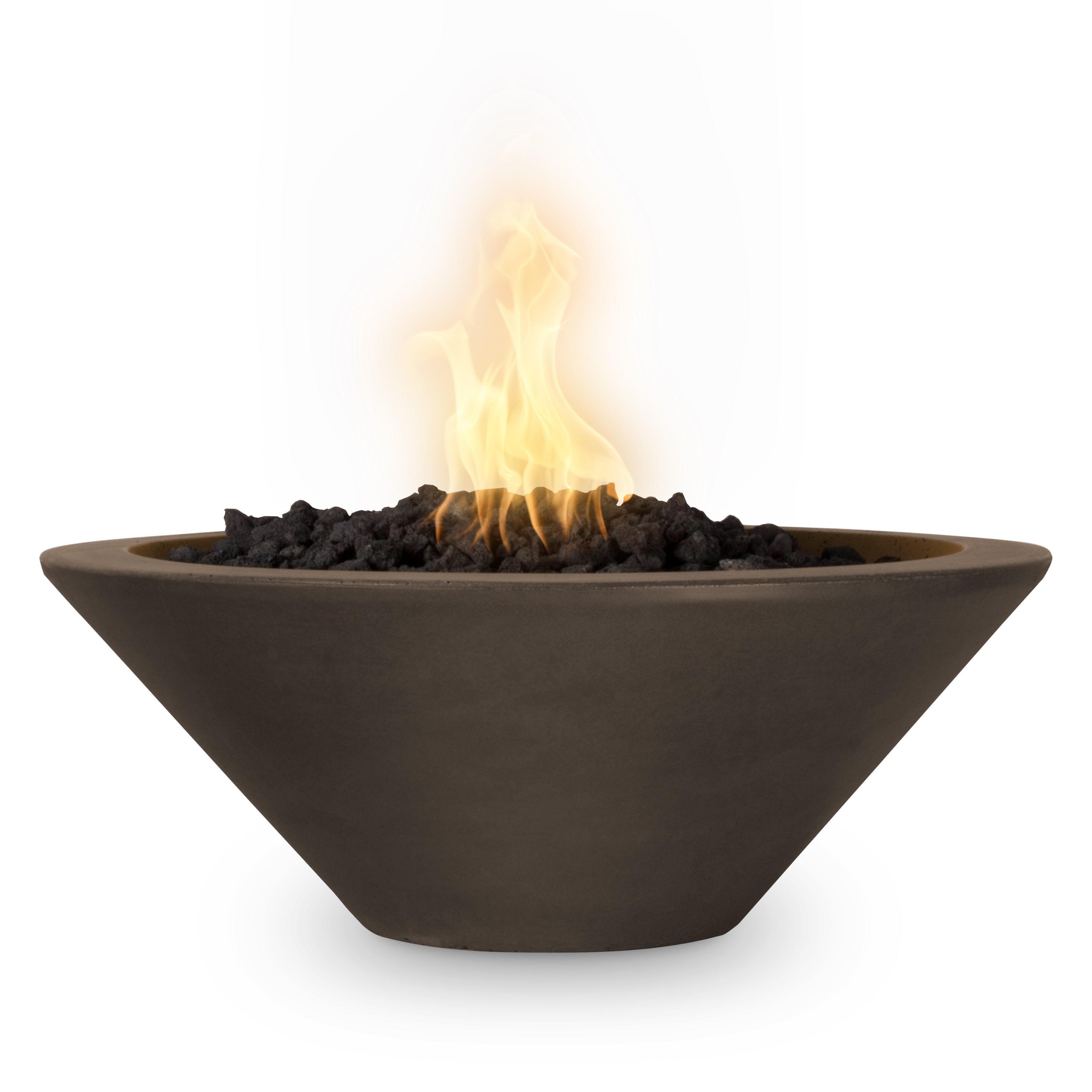 The Outdoor Plus Round Cazo Fire Bowl - GFRC Concrete 48-Inch - Backyard Ember