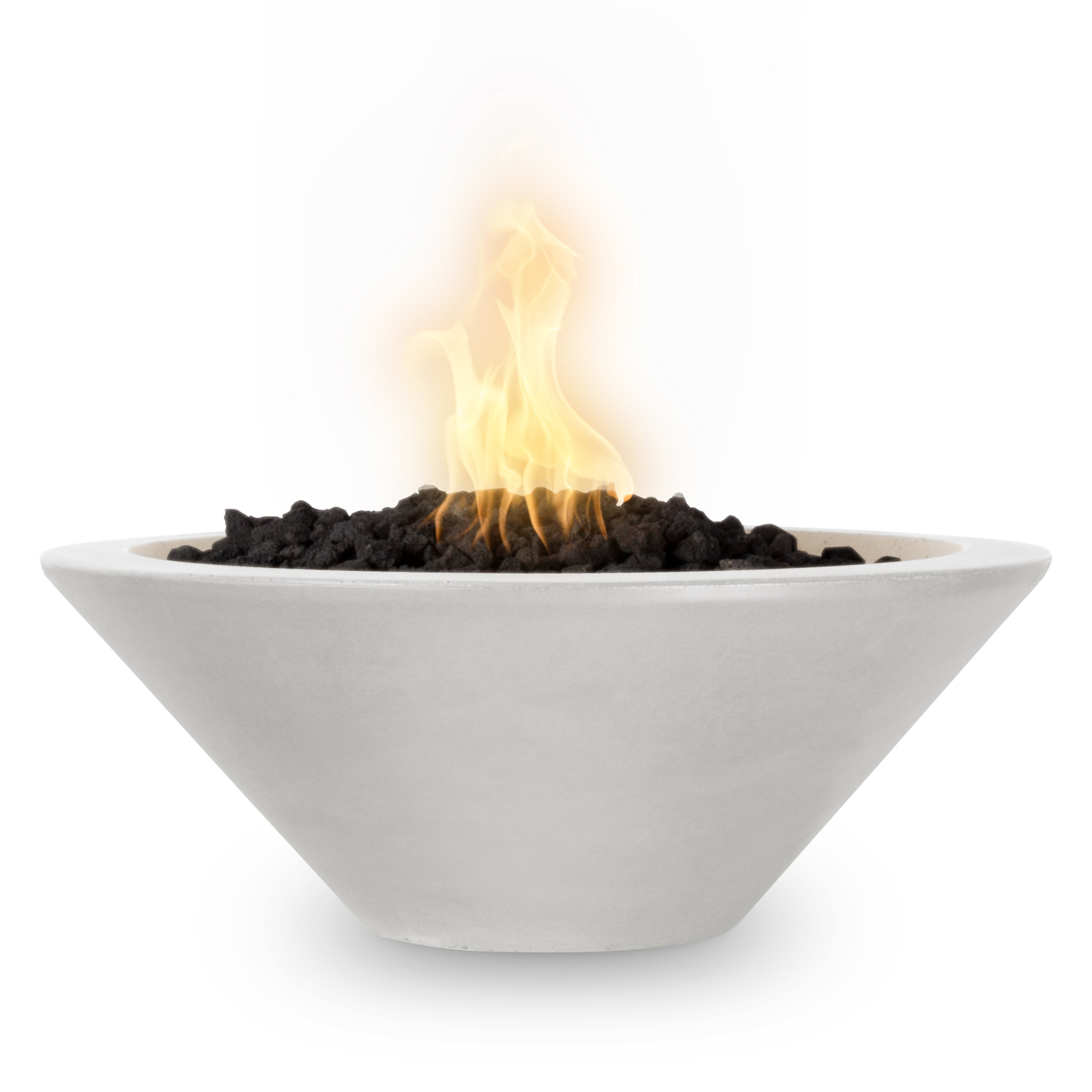 The Outdoor Plus Round Cazo Fire Bowl - GFRC Concrete 48-Inch - Backyard Ember