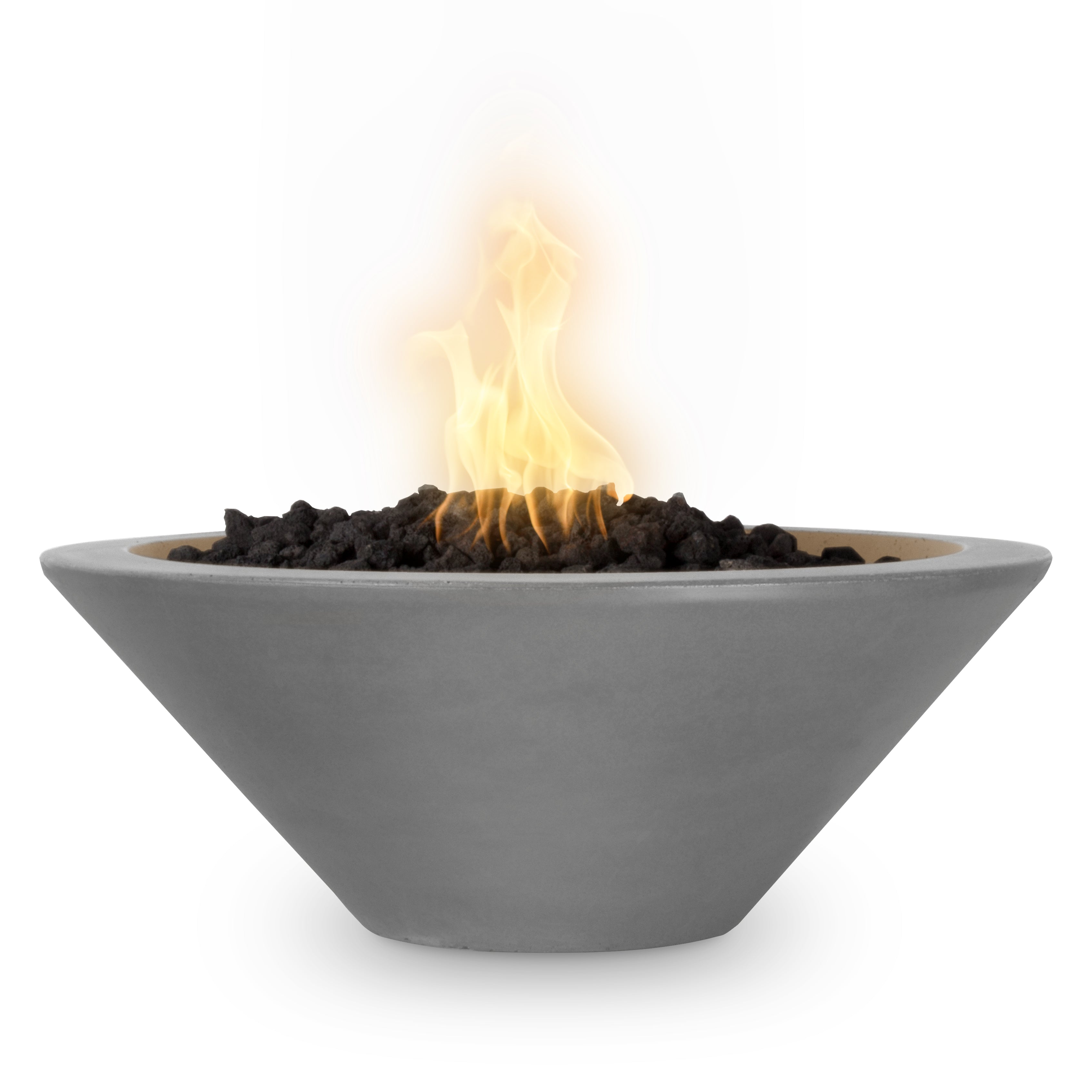 The Outdoor Plus Round Cazo Fire Bowl - GFRC Concrete 48-Inch - Backyard Ember