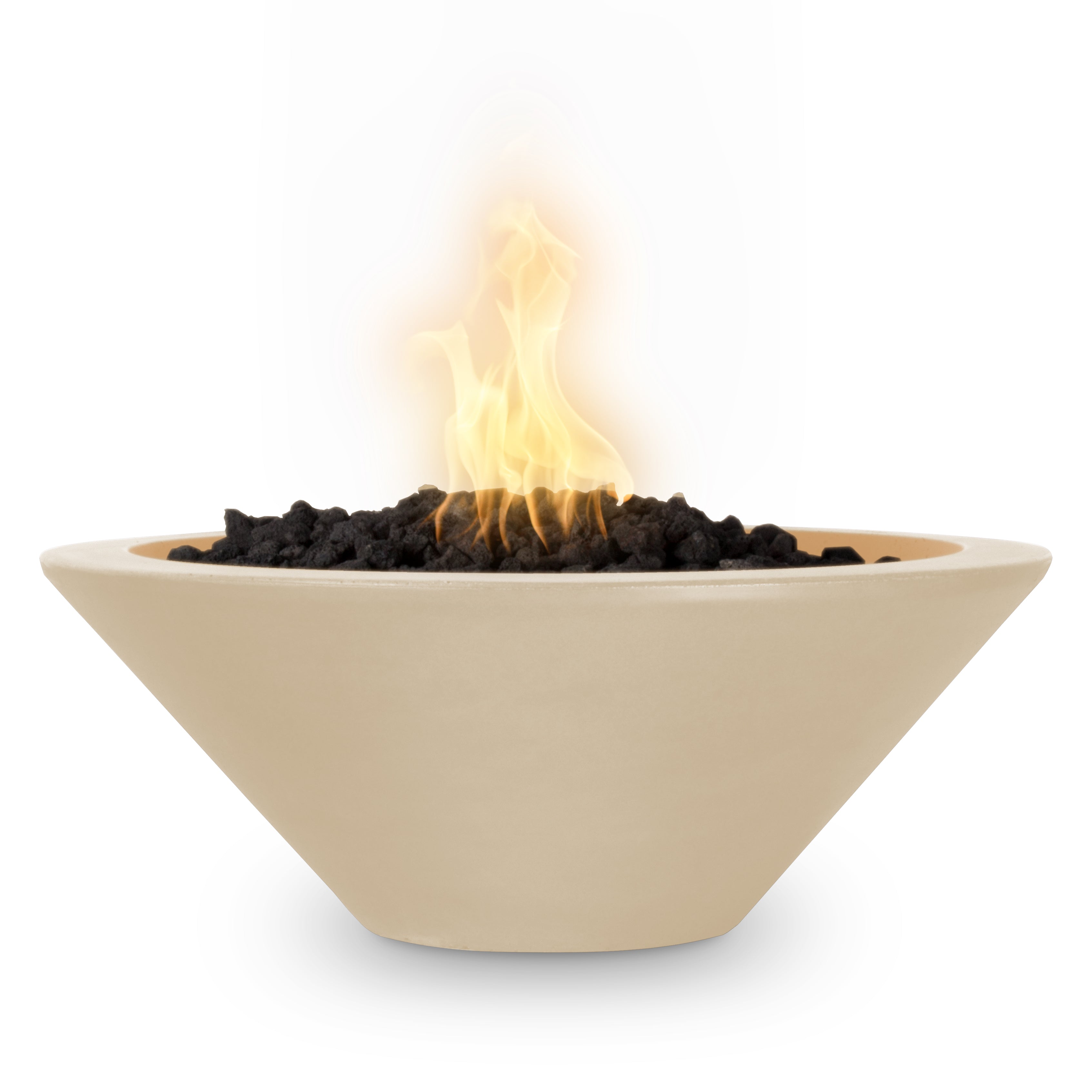 The Outdoor Plus Round Cazo Fire Bowl - GFRC Concrete 48-Inch - Backyard Ember