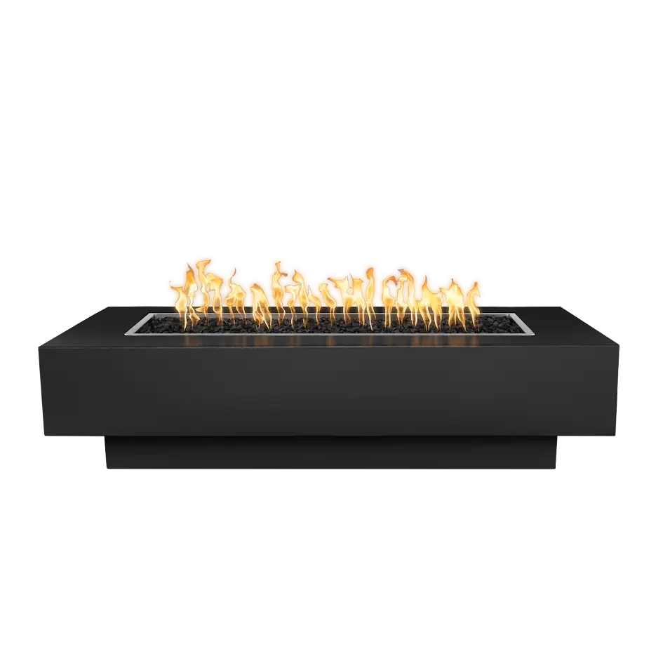 The Outdoor Plus Rectangular Coronado Fire Pit - Powder Coated Metal Fire Pit 72x28-Inch