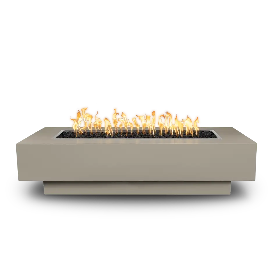 The Outdoor Plus Rectangular Coronado Fire Pit - Powder Coated Metal Fire Pit 96x28-Inch
