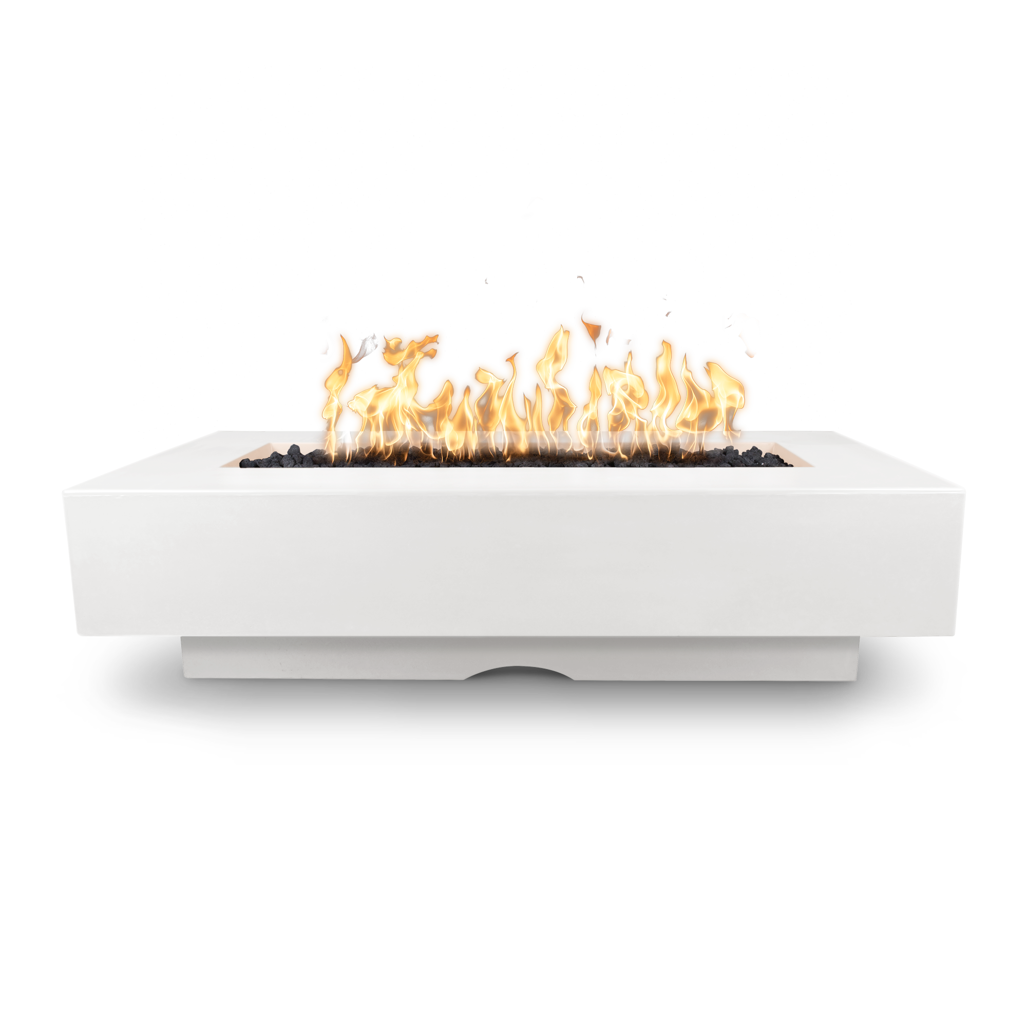 The Outdoor Plus Rectangular Del Mar Fire Pit - GFRC Concrete 72-Inch - Backyard Ember
