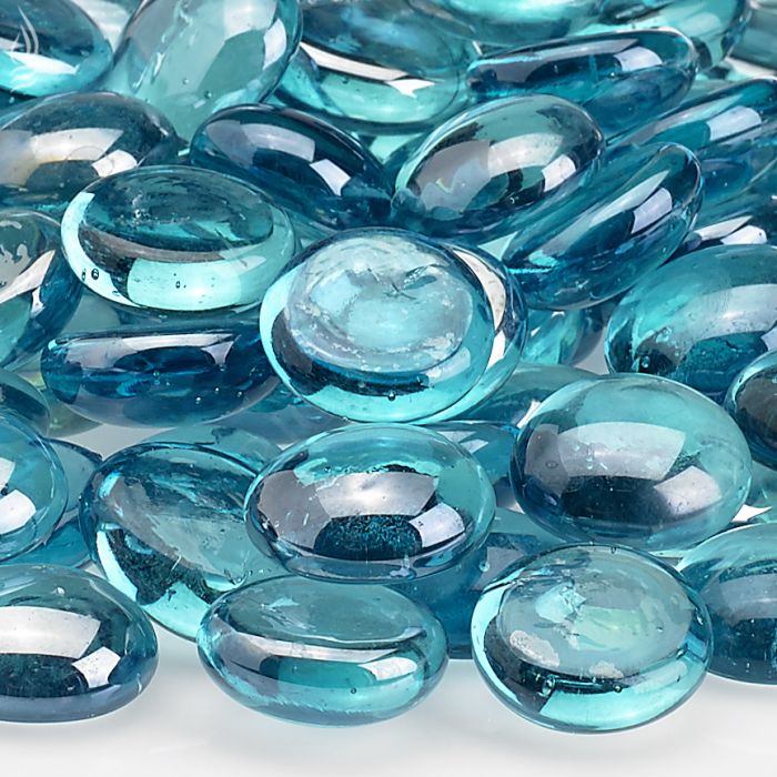 American Fire Glass Aqua Blue Luster Firebeads 10 Pound Bag