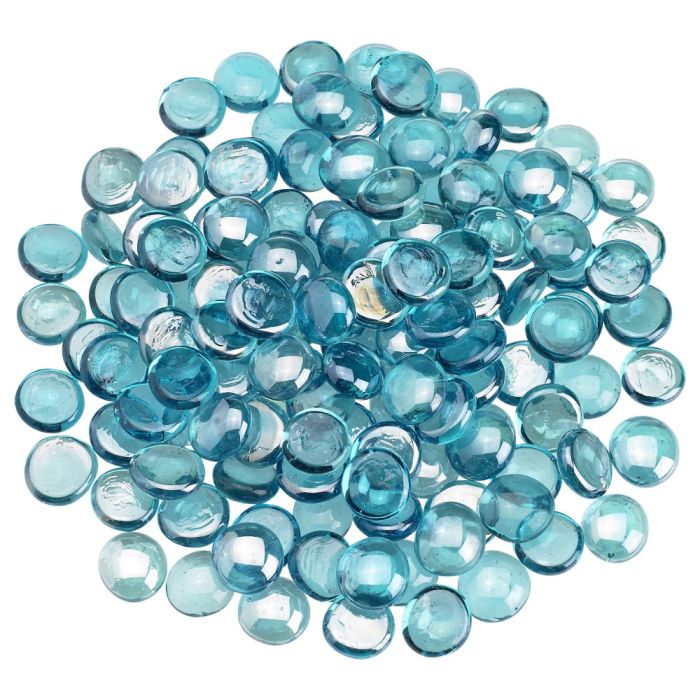 American Fire Glass Aqua Blue Luster Firebeads 10 Pound Bag