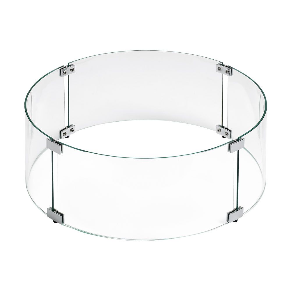 American Fire Products Glass Flame Guard Round for Fire Pit Pan