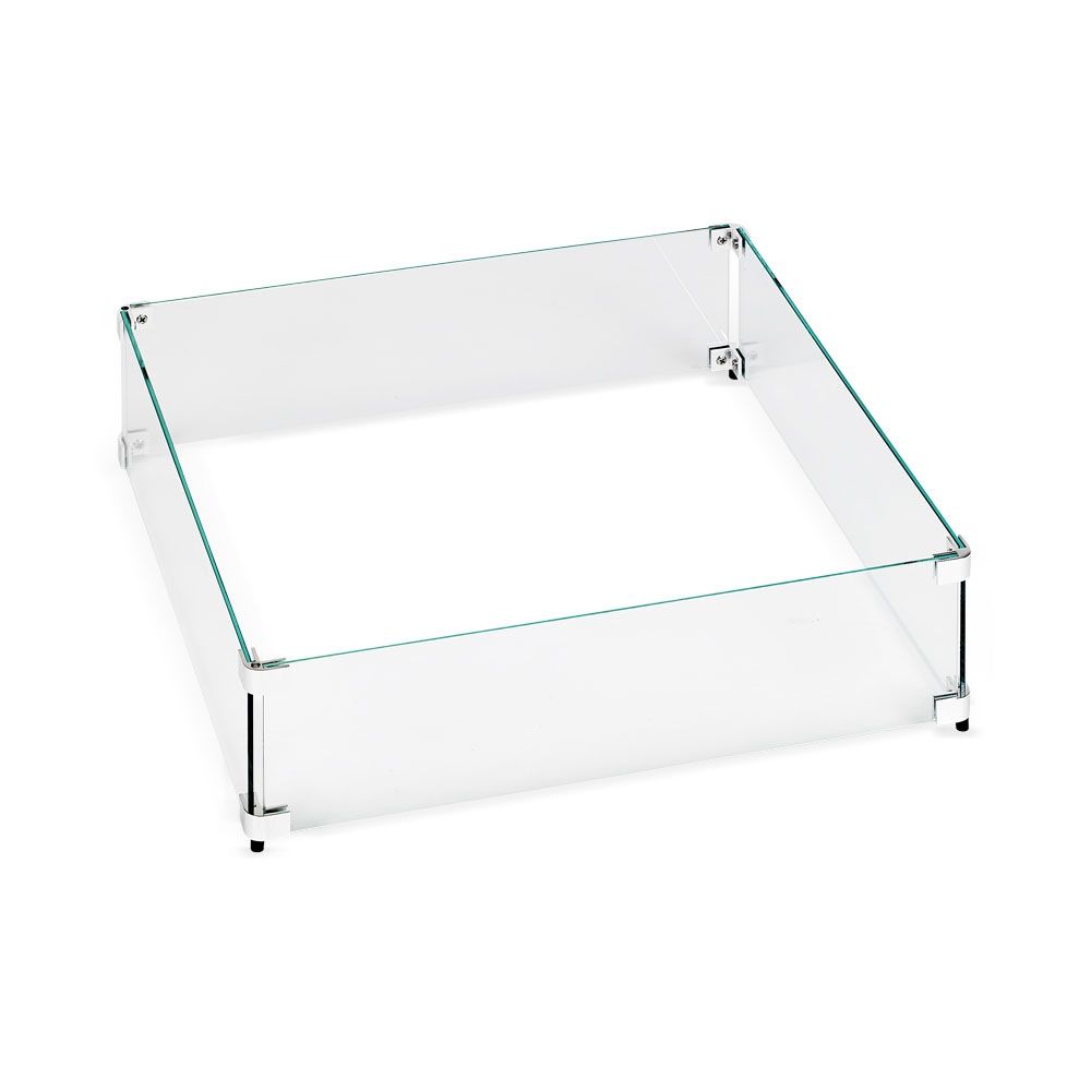 American Fire Products Glass Flame Guard Square for Fire Pit Pan