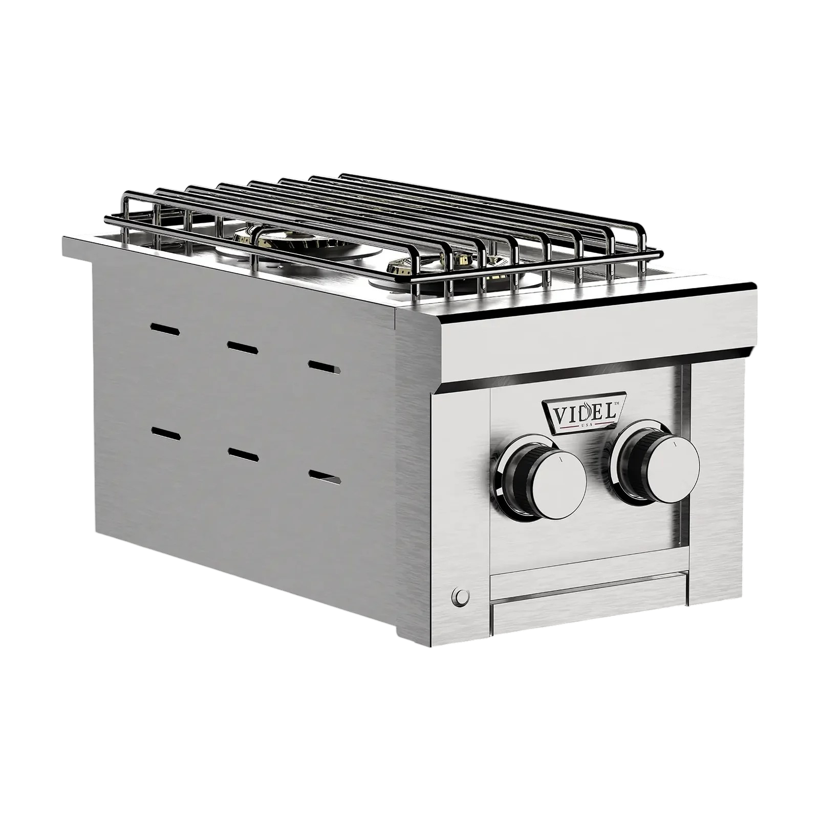 Videl USA Fuego I Double Side Burner - Professional Dual Gas Burner System - Backyard Ember