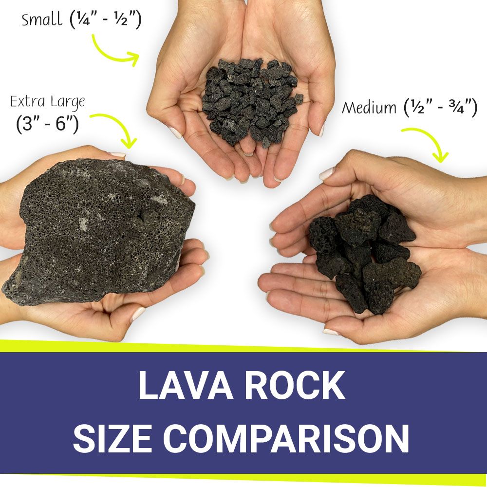 American Fire Products 1/2" - 1" Medium Black Lava Rock
