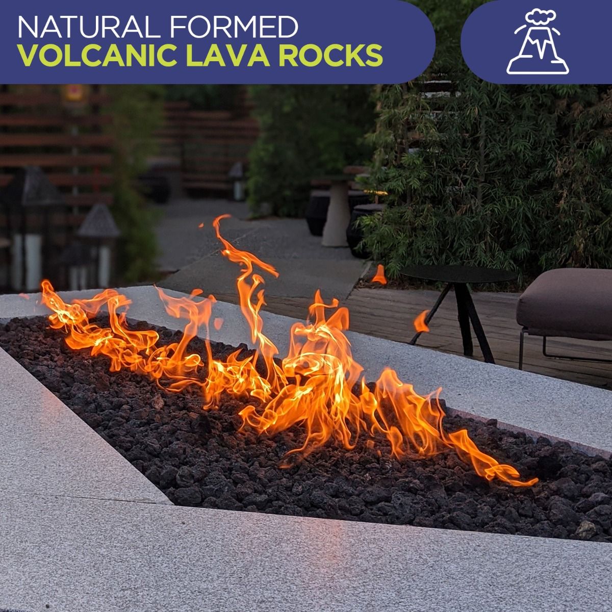American Fire Products 1/4" - 1/2" Small Black Lava Rock