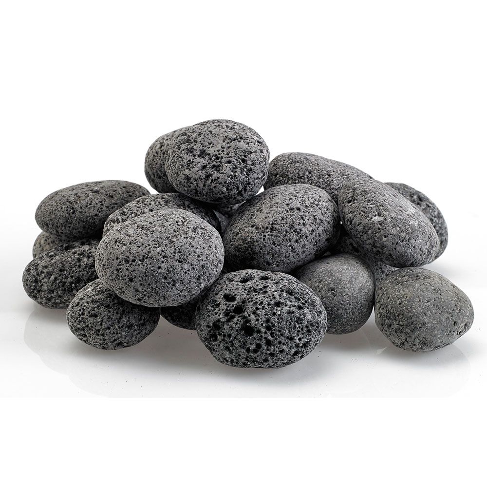 American Fire Products 1" - 2" Medium Gray Tumbled Lava Stone