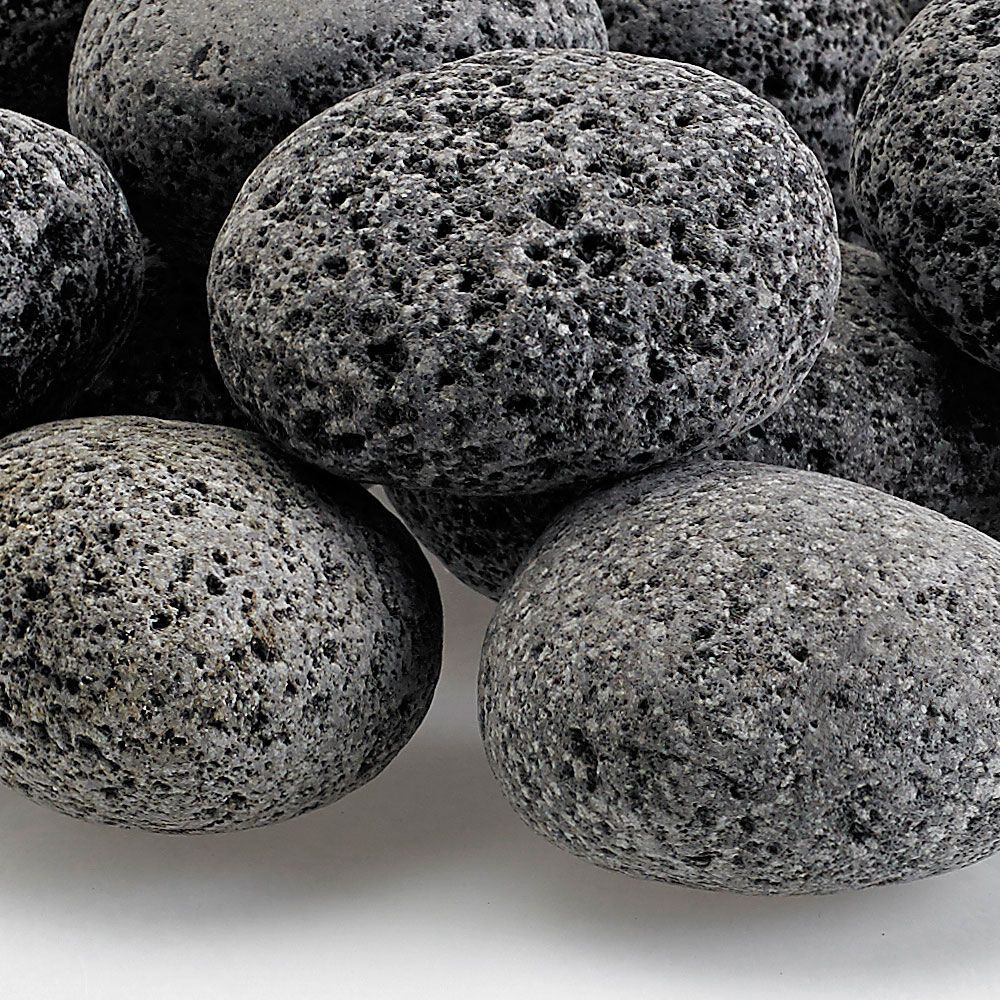 American Fire Products 1" - 2" Medium Gray Tumbled Lava Stone