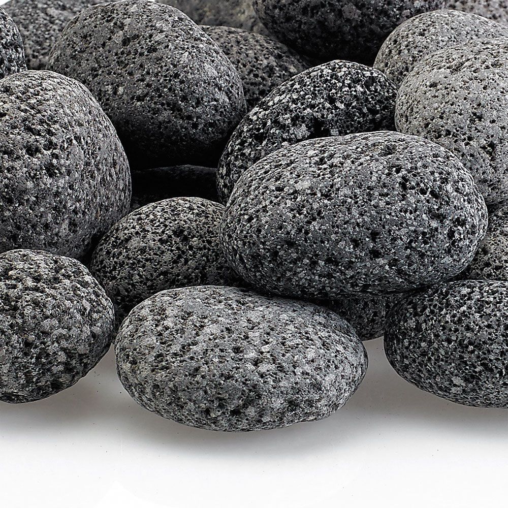 American Fire Products 1/2" - 1" Small Gray Tumbled Lava Stone