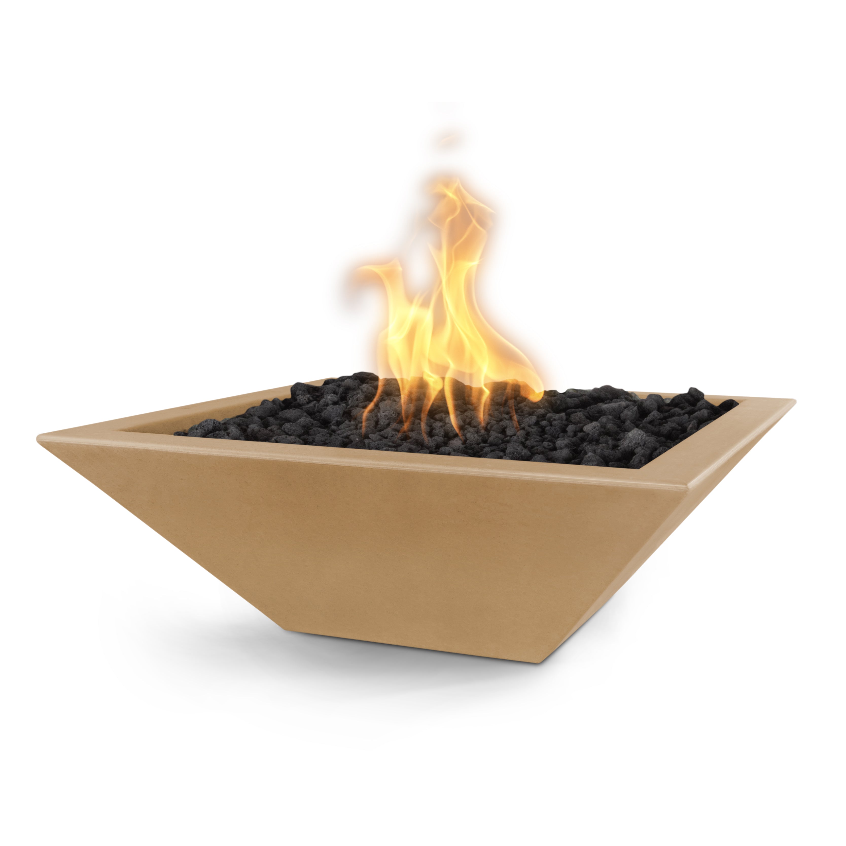 The Outdoor Plus Square Maya Fire Bowl - GFRC Concrete 30-Inch