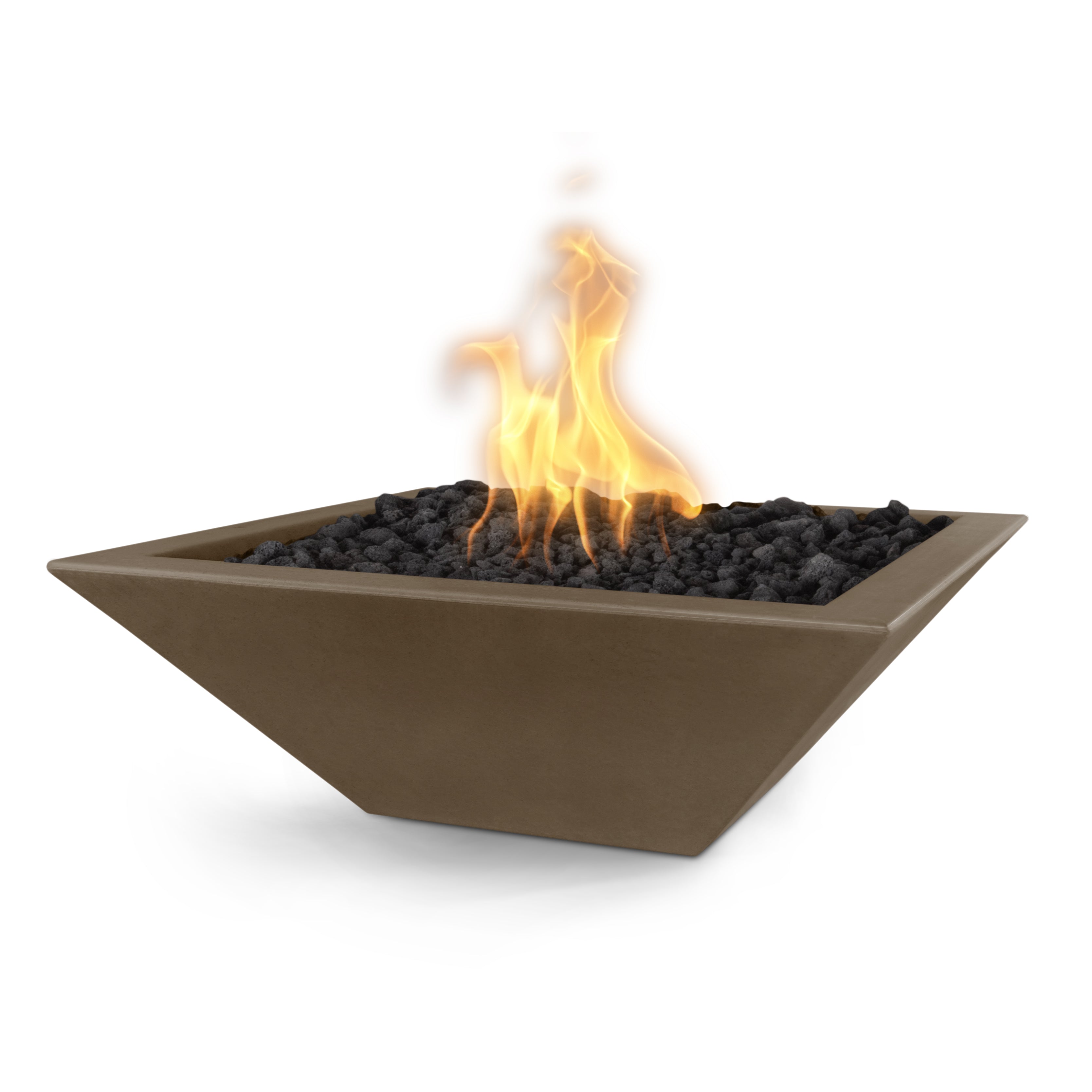 The Outdoor Plus Square Maya Fire Bowl - GFRC Concrete 36-Inch