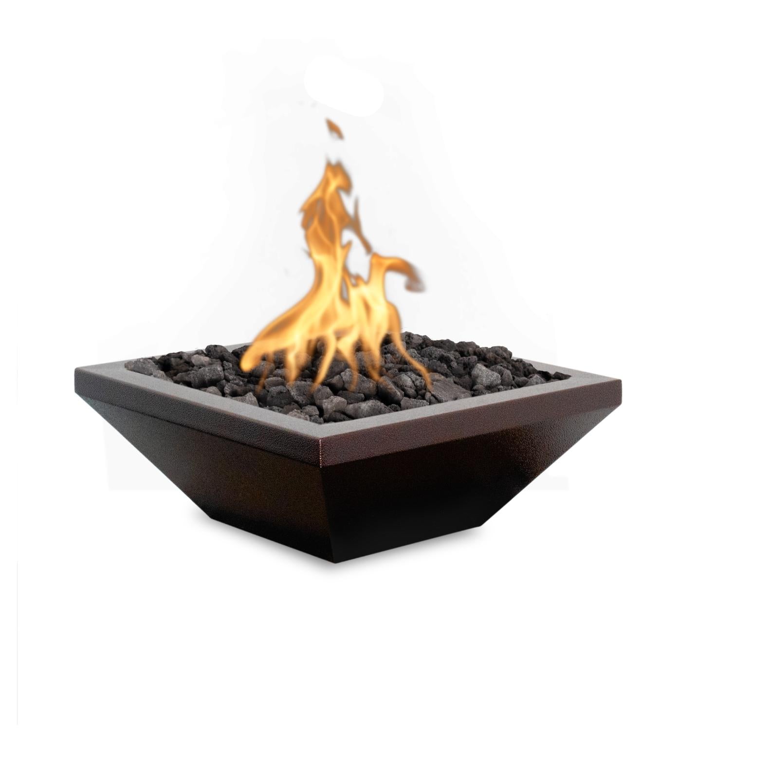 The Outdoor Plus Square Maya Fire Bowl - Powder Coated Metal 24-Inch