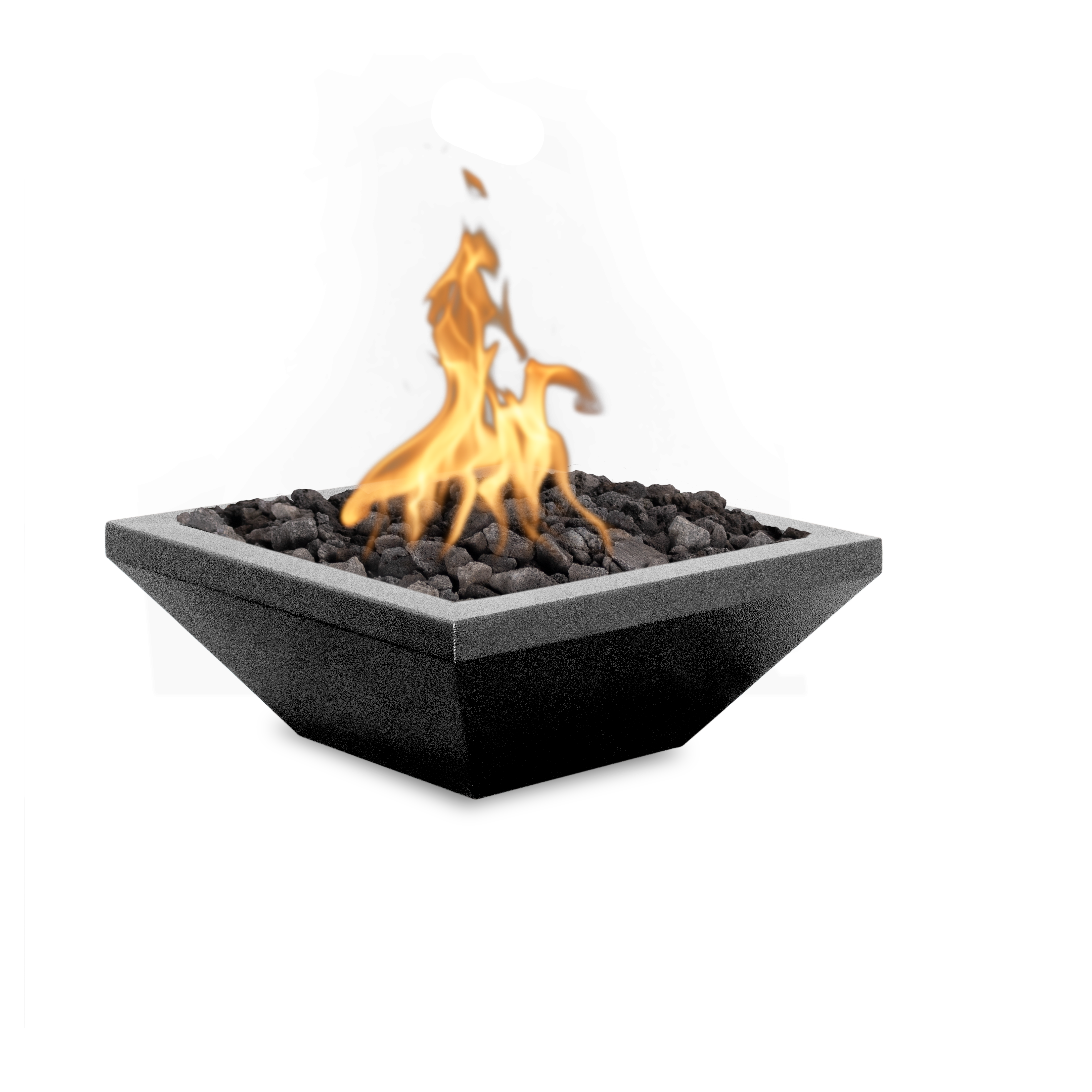 The Outdoor Plus Square Maya Fire Bowl - Powder Coated Metal 30-Inch - Backyard Ember