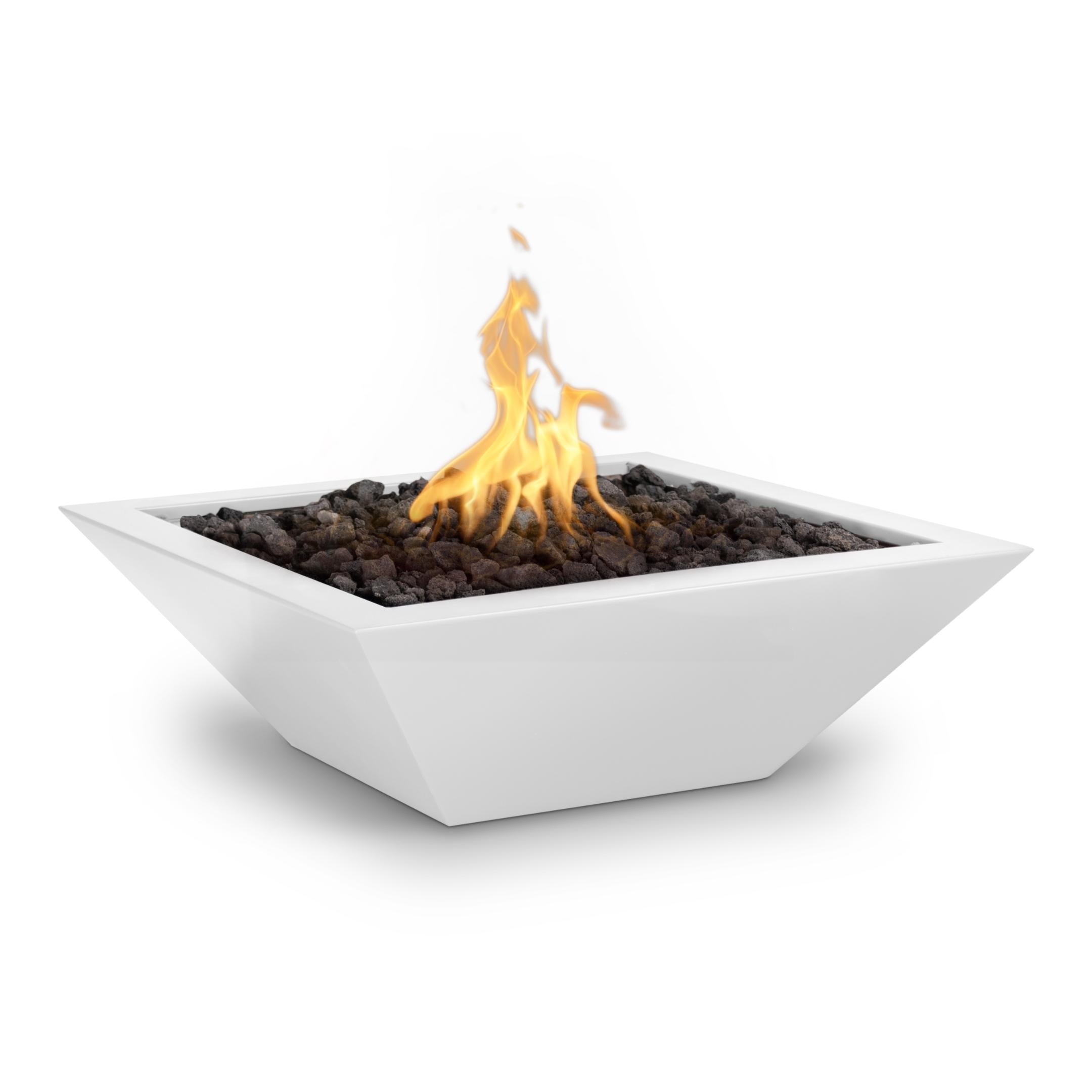 The Outdoor Plus Square Maya Fire Bowl - Powder Coated Metal 30-Inch