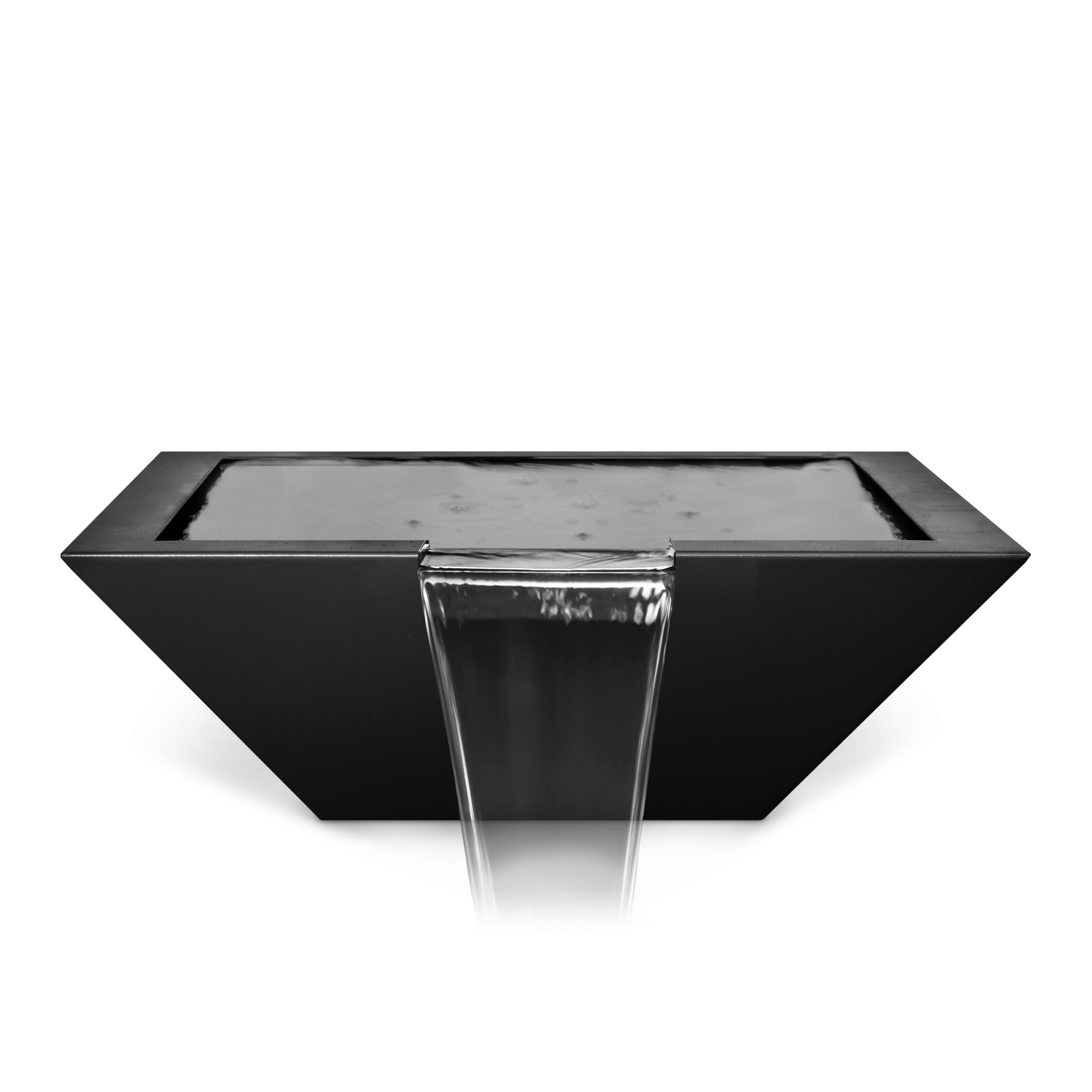 The Outdoor Plus Square Maya Water Bowl - Powder Coated Metal 24-Inch - Backyard Ember