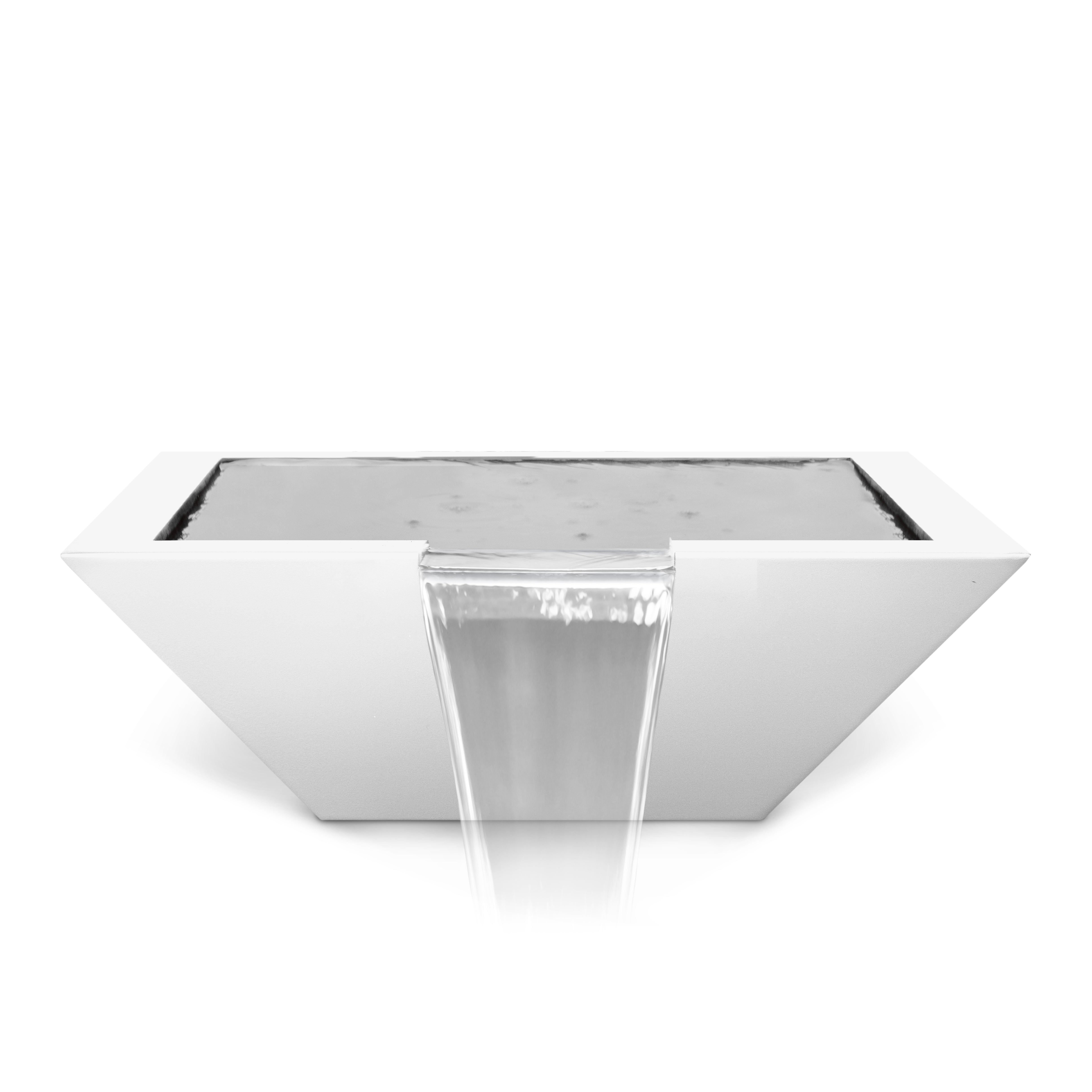 The Outdoor Plus Square Maya Water Bowl - Powder Coated Metal 36-Inch