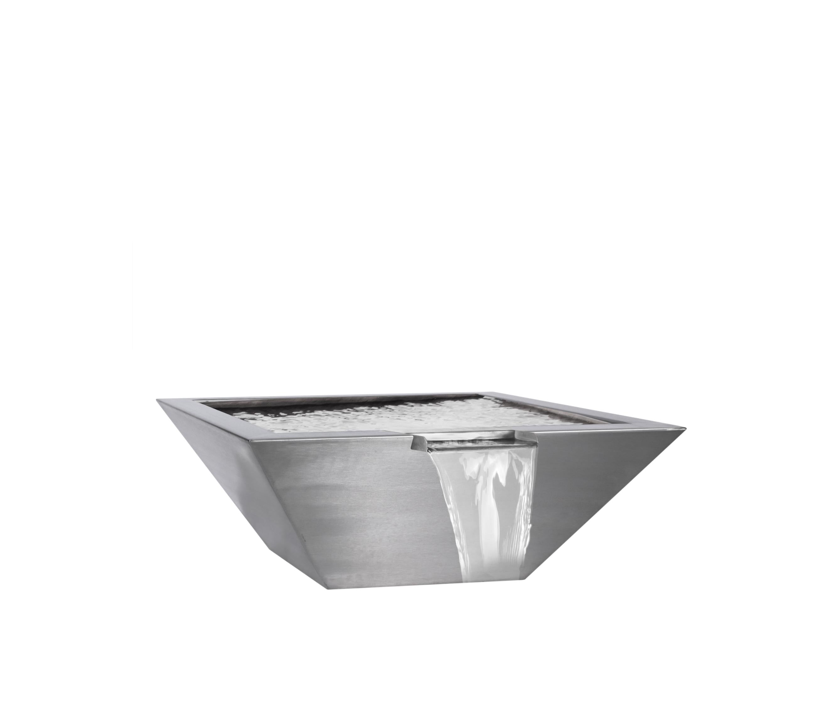 The Outdoor Plus Square Maya Water Bowl - Stainless Steel