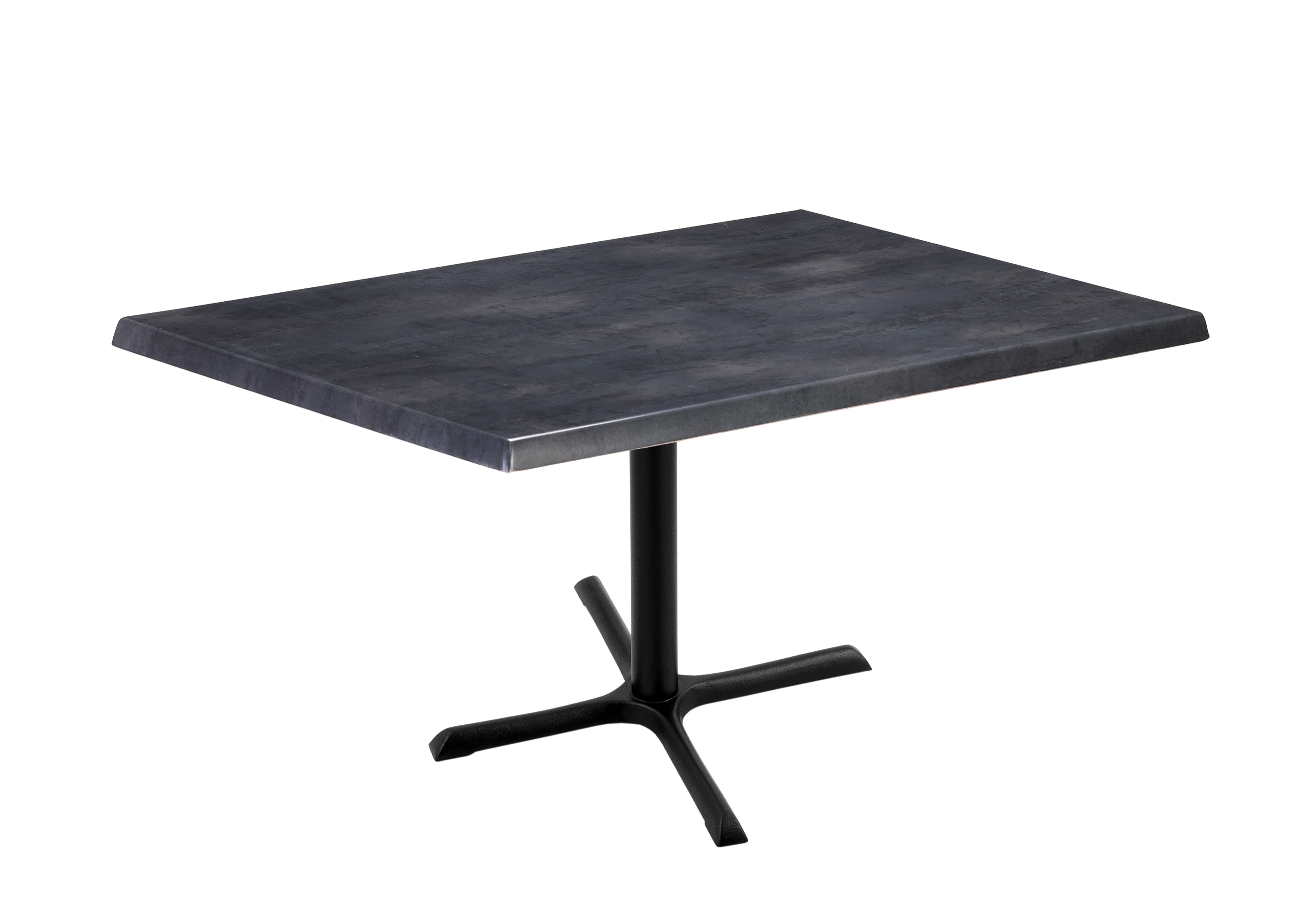 Holland Bar Stool 30-Inch Dining Height Rectangle (30" x 48") Patio Table - Indoor/Outdoor, Black Wrinkle Base