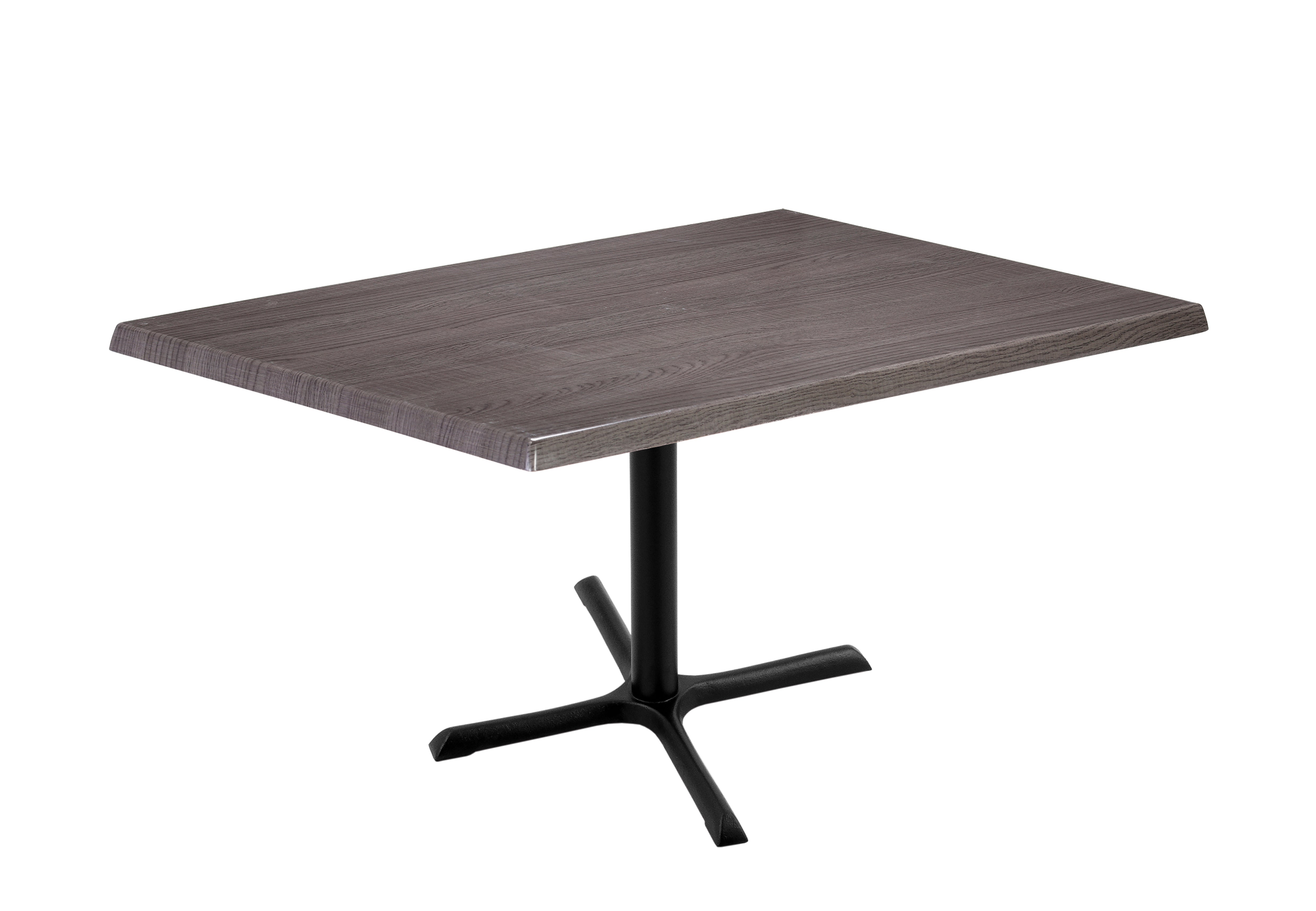 Holland Bar Stool 30-Inch Dining Height Rectangle (30" x 48") Patio Table - Indoor/Outdoor, Black Wrinkle Base