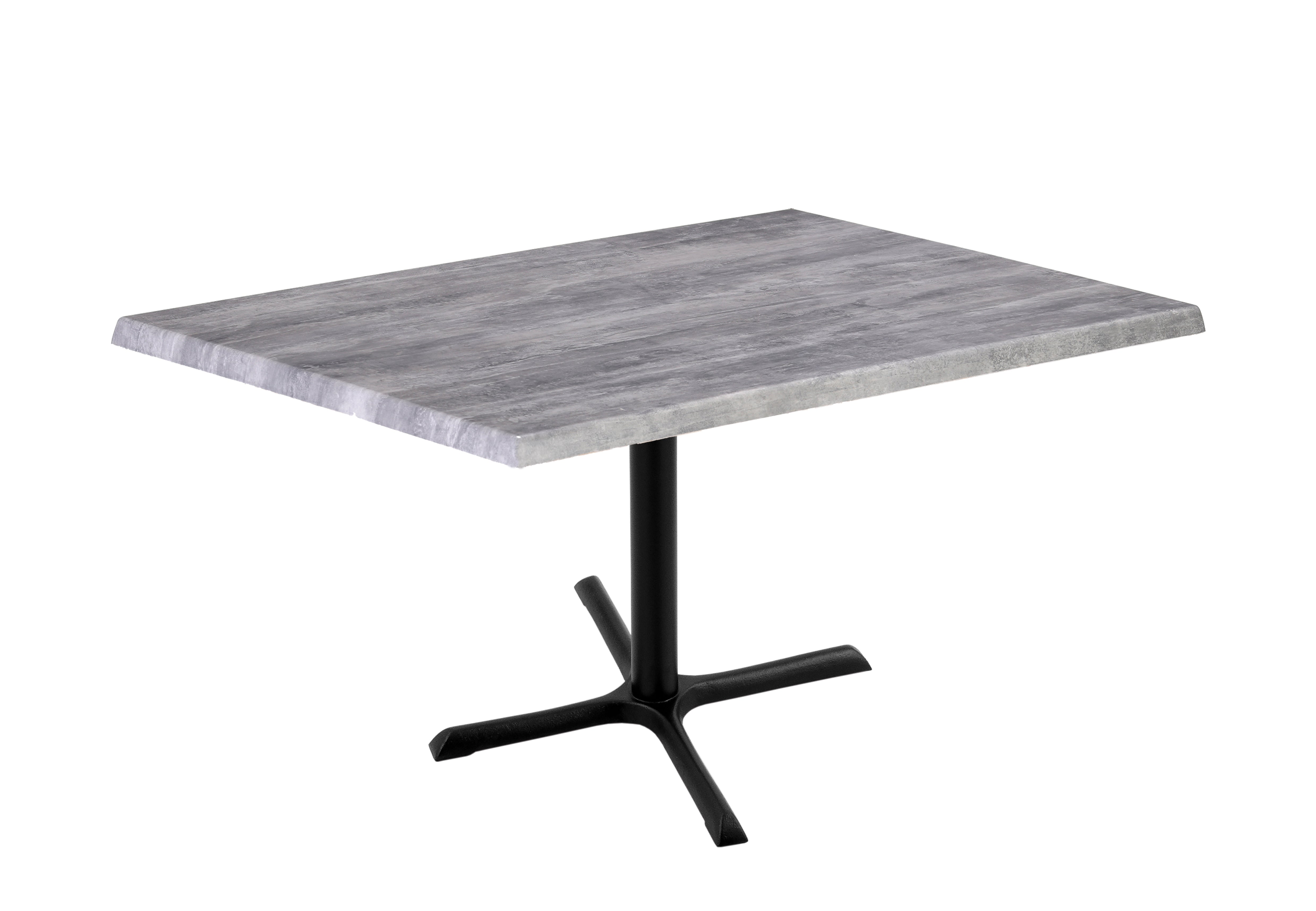 Holland Bar Stool 30-Inch Dining Height Rectangle (30" x 48") Patio Table - Indoor/Outdoor, Black Wrinkle Base