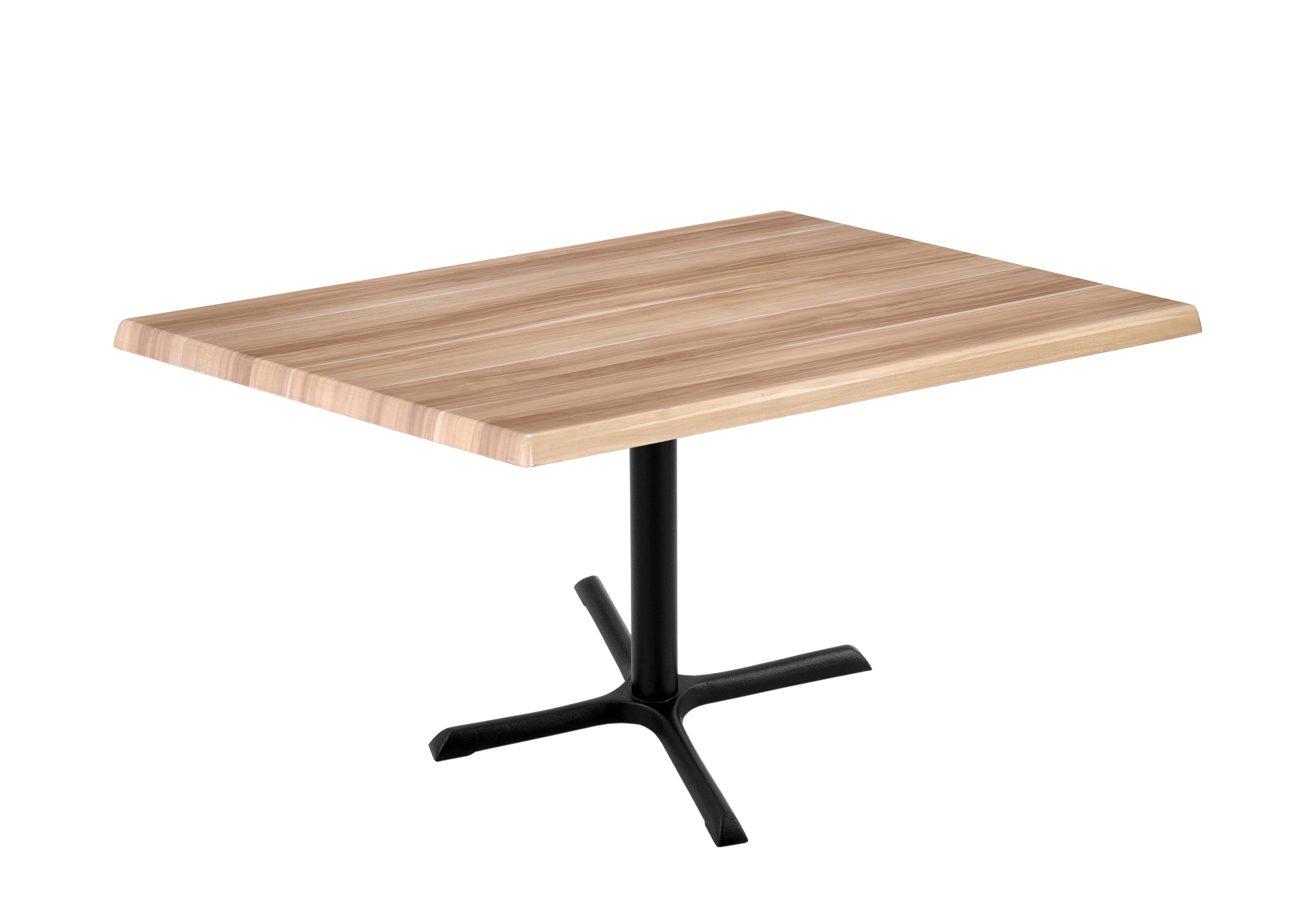 Holland Bar Stool 30-Inch Dining Height Rectangle (30" x 48") Patio Table - Indoor/Outdoor, Black Wrinkle Base