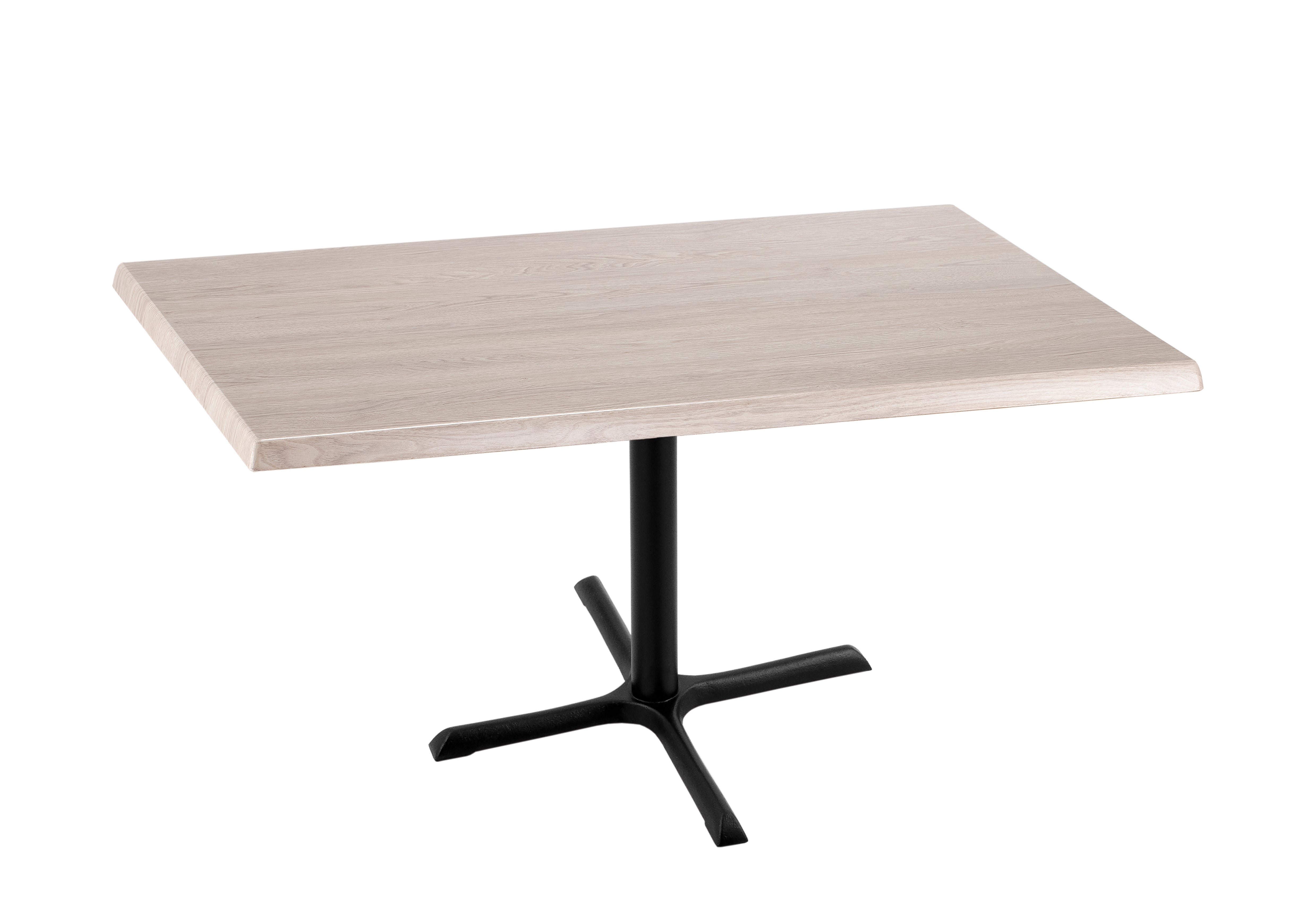 Holland Bar Stool 30-Inch Dining Height Rectangle (30" x 48") Patio Table - Indoor/Outdoor, Black Wrinkle Base