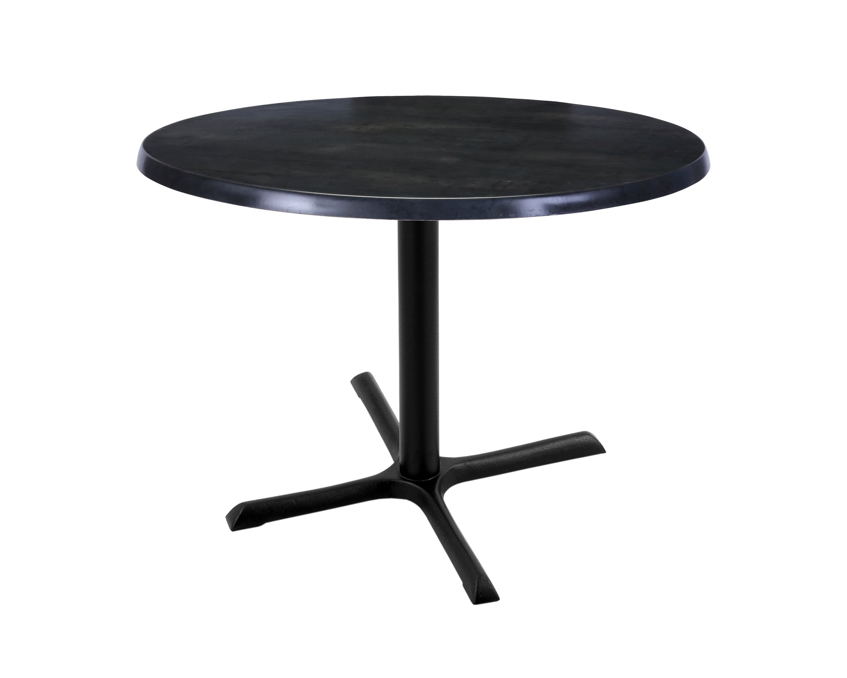 Holland Bar Stool 30-Inch Dining Height Round Patio Table - Indoor/Outdoor, Black Wrinkle Base