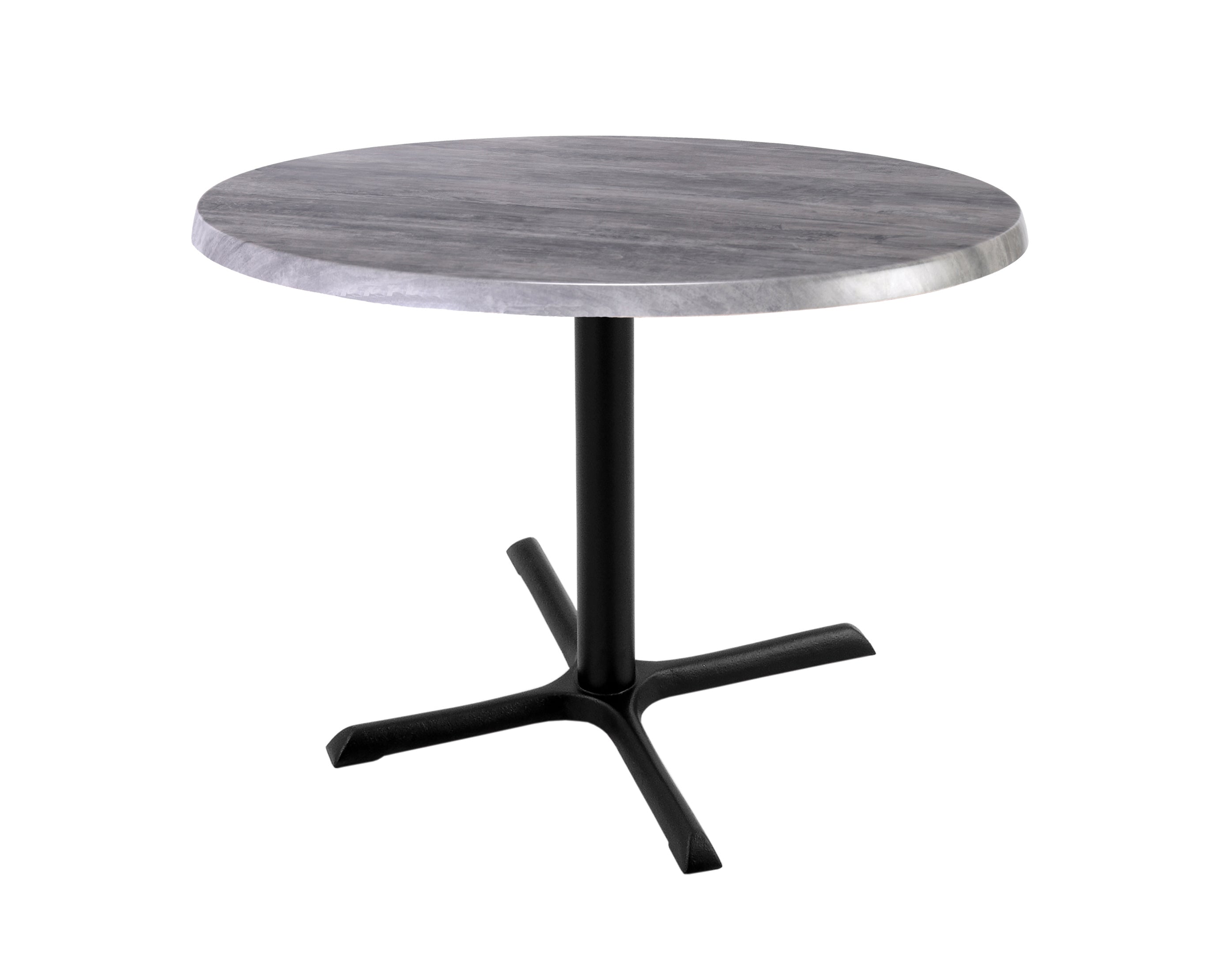 Holland Bar Stool 30-Inch Dining Height Round Patio Table - Indoor/Outdoor, Black Wrinkle Base
