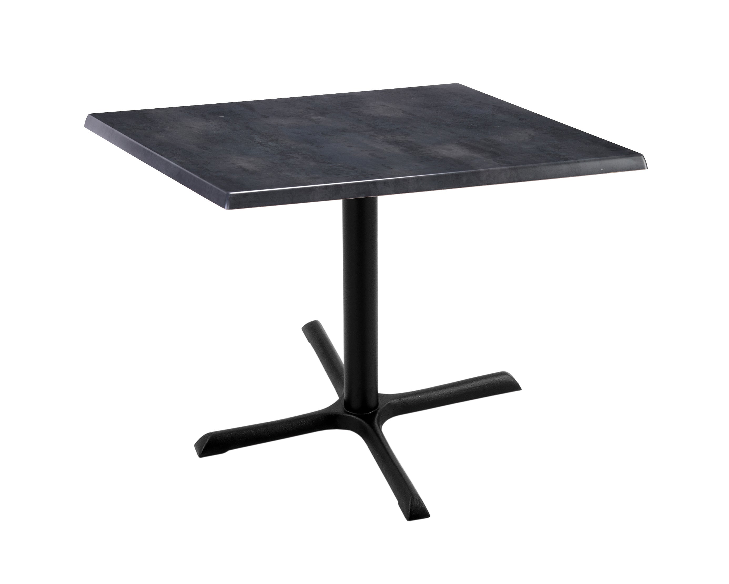 Holland Bar Stool 30-Inch Dining Height Square Patio Table - Indoor/Outdoor, Black Wrinkle Base