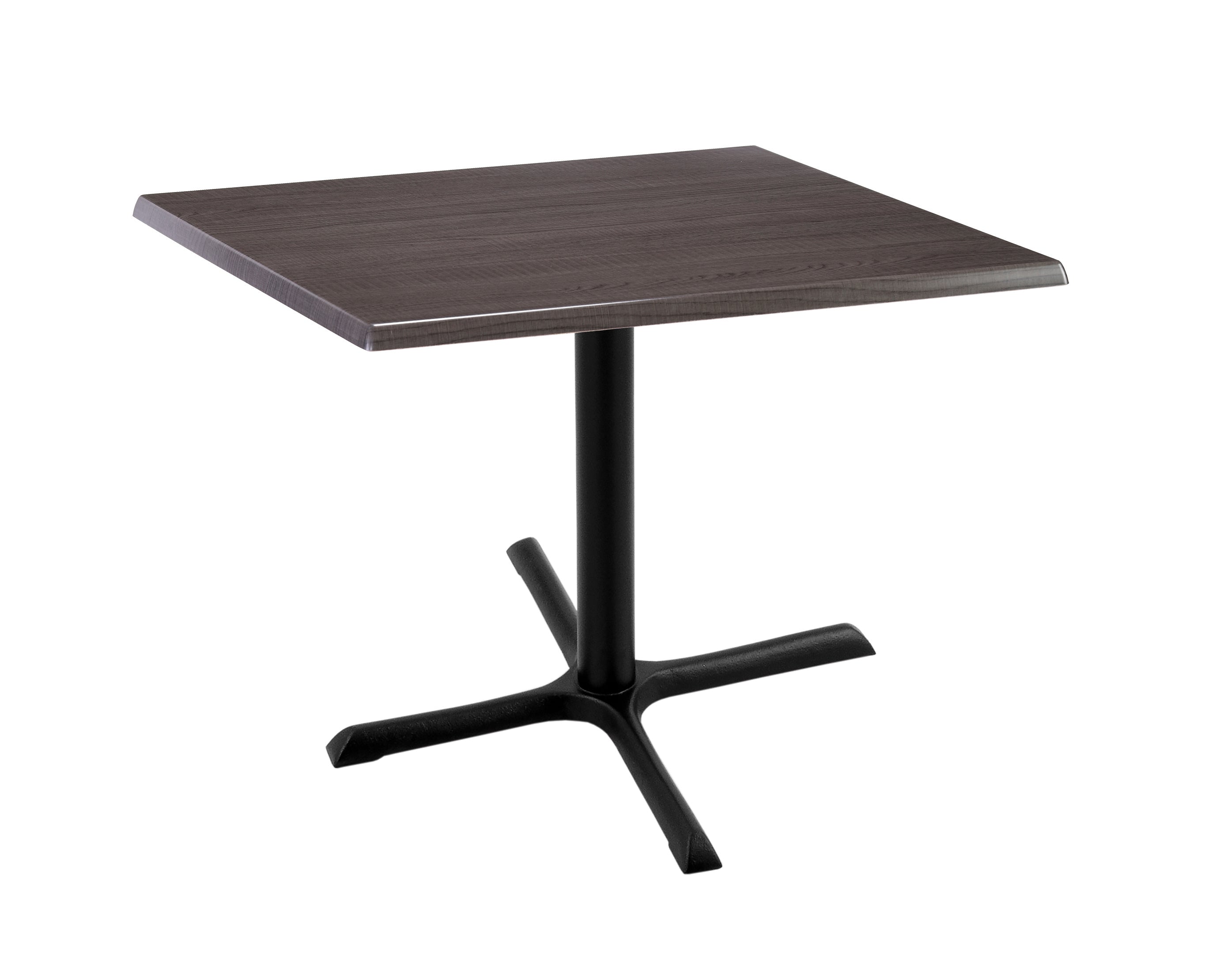 Holland Bar Stool 30-Inch Dining Height Square Patio Table - Indoor/Outdoor, Black Wrinkle Base