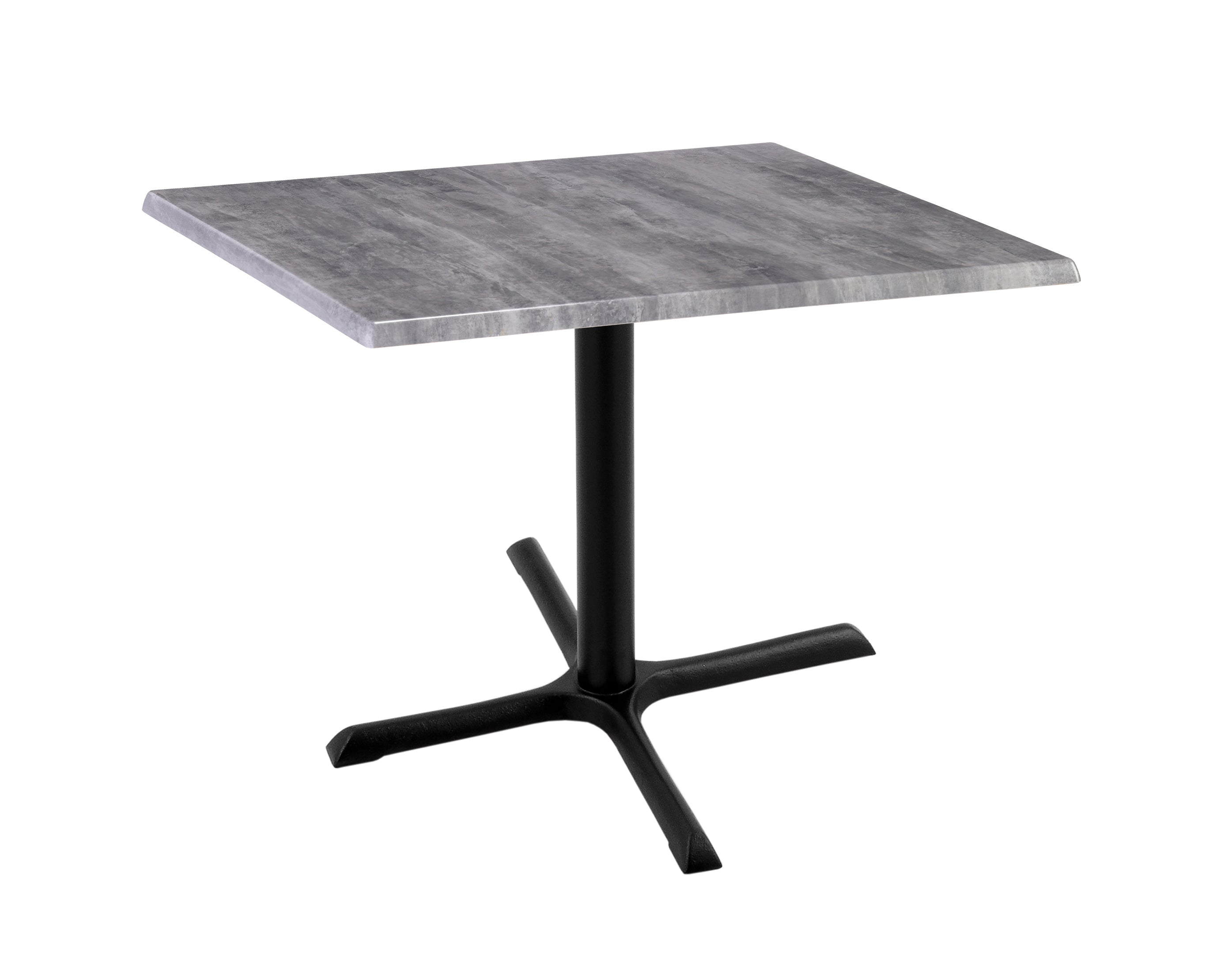 Holland Bar Stool 30-Inch Dining Height Square Patio Table - Indoor/Outdoor, Black Wrinkle Base