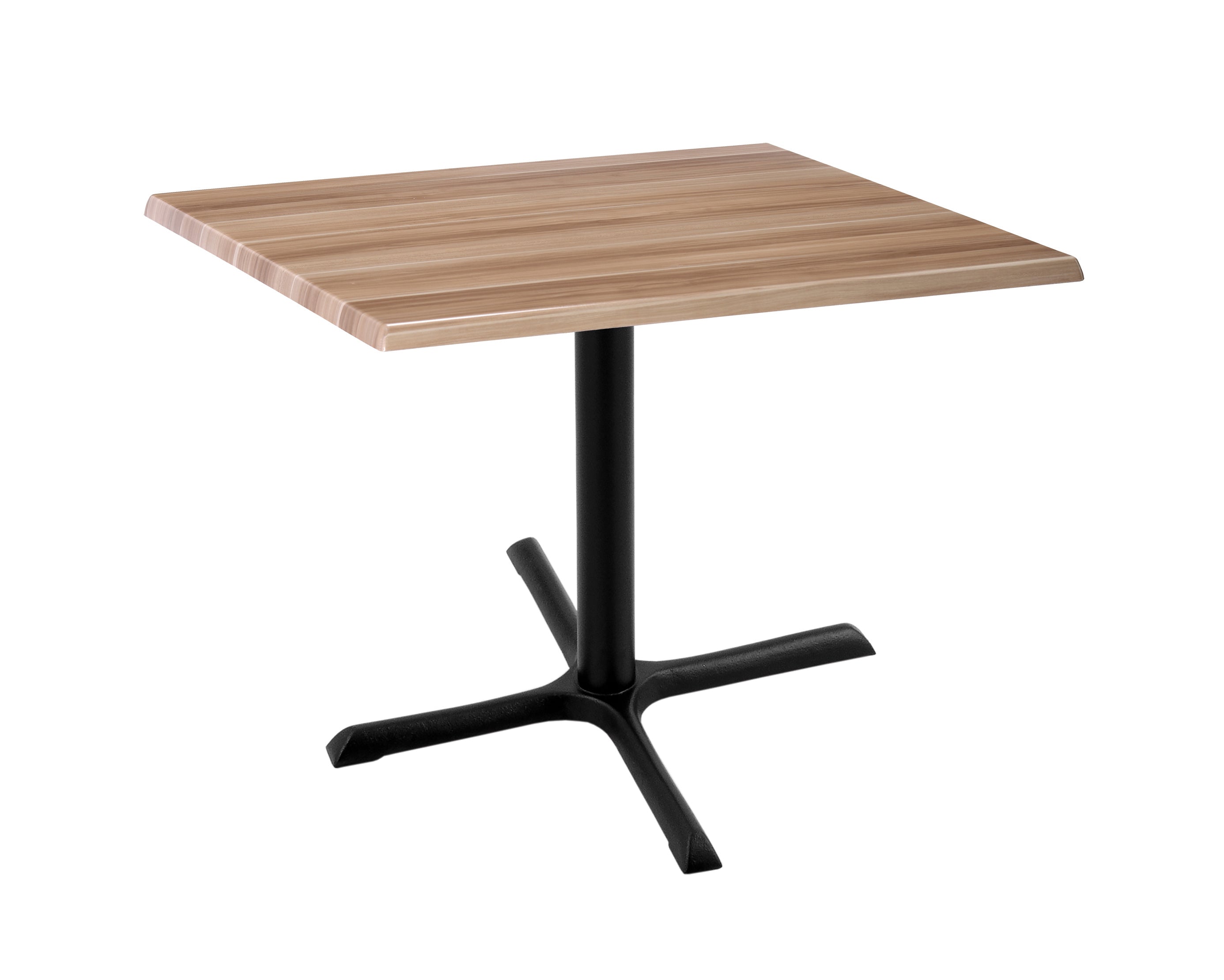 Holland Bar Stool 30-Inch Dining Height Square Patio Table - Indoor/Outdoor, Black Wrinkle Base