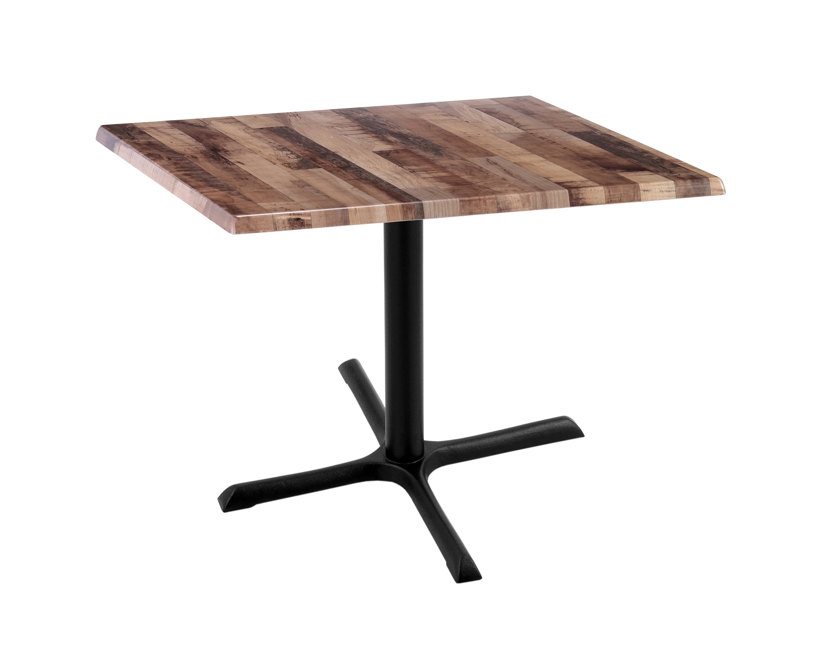 Holland Bar Stool 30-Inch Dining Height Square Patio Table - Indoor/Outdoor, Black Wrinkle Base