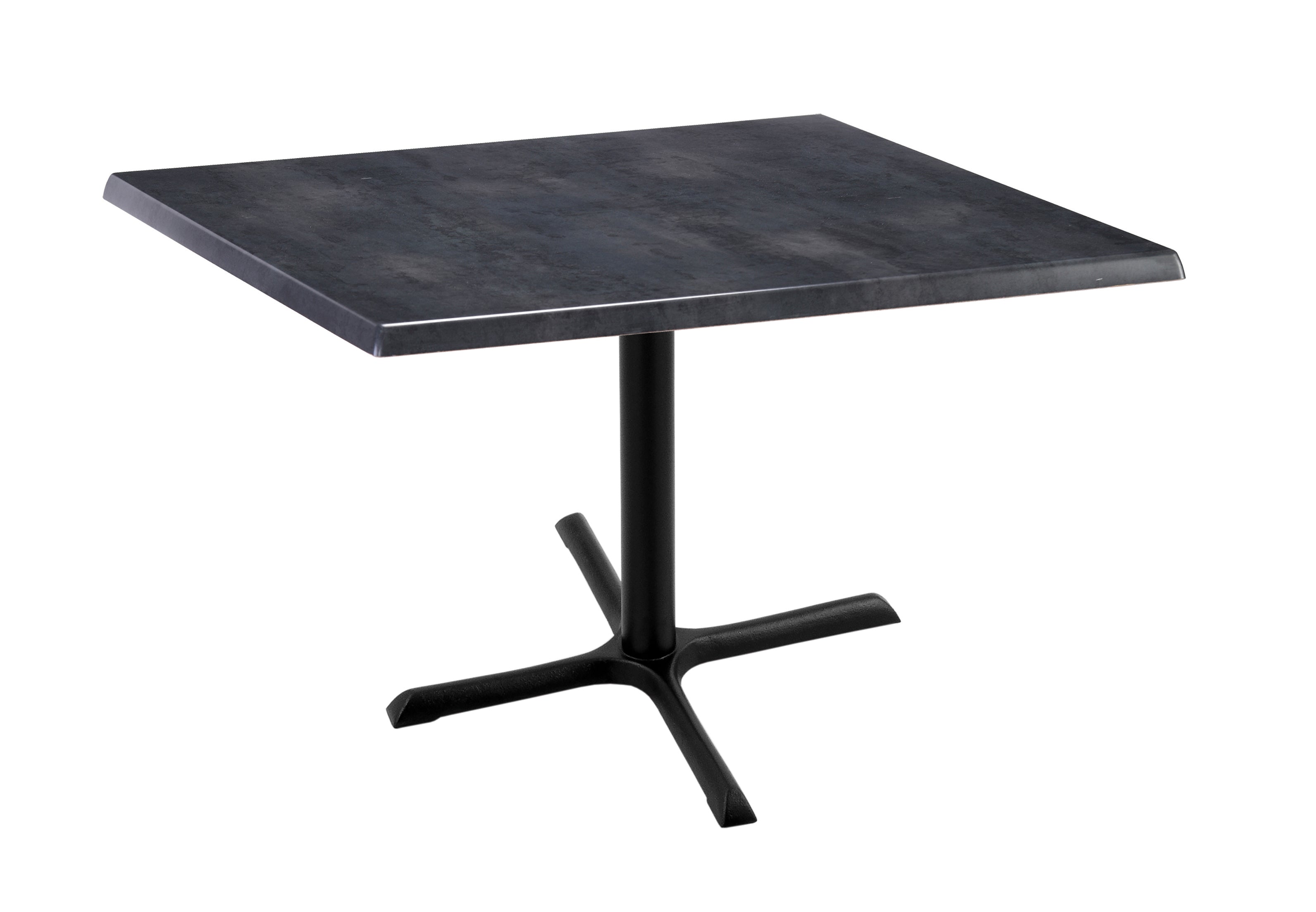 Holland Bar Stool 30-Inch Dining Height Square Patio Table - Indoor/Outdoor, Black Wrinkle Base