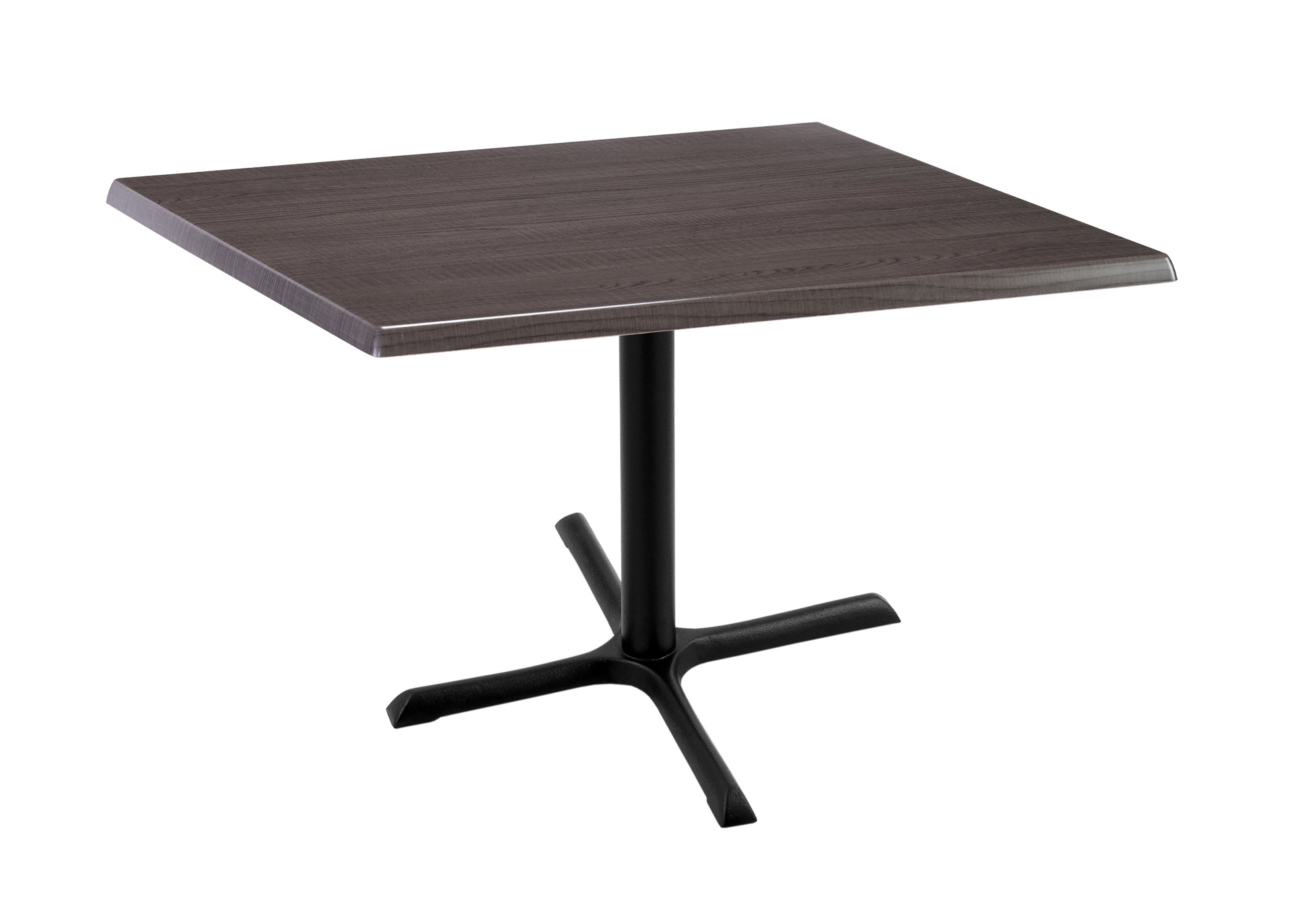 Holland Bar Stool 30-Inch Dining Height Square Patio Table - Indoor/Outdoor, Black Wrinkle Base