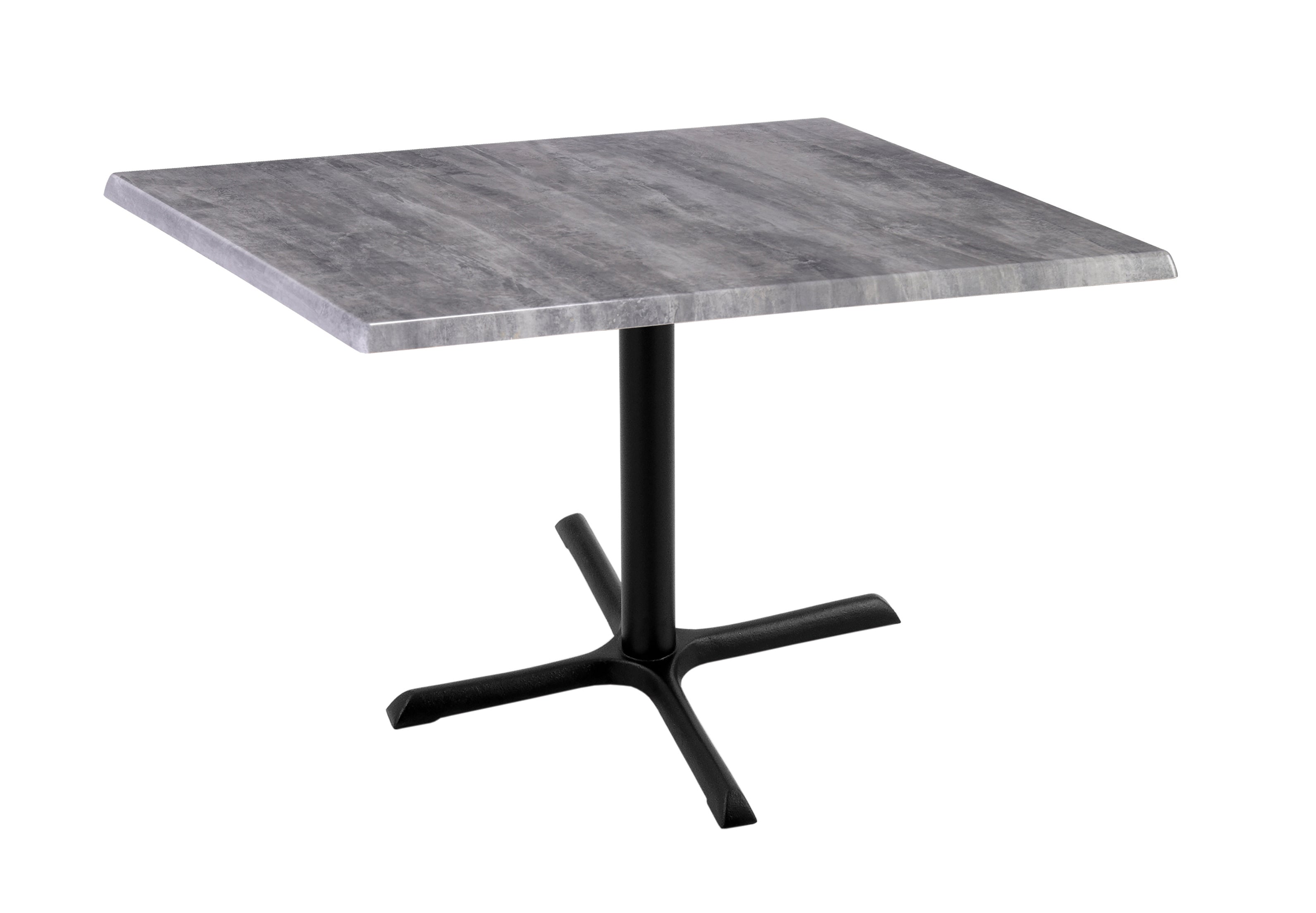 Holland Bar Stool 30-Inch Dining Height Square Patio Table - Indoor/Outdoor, Black Wrinkle Base