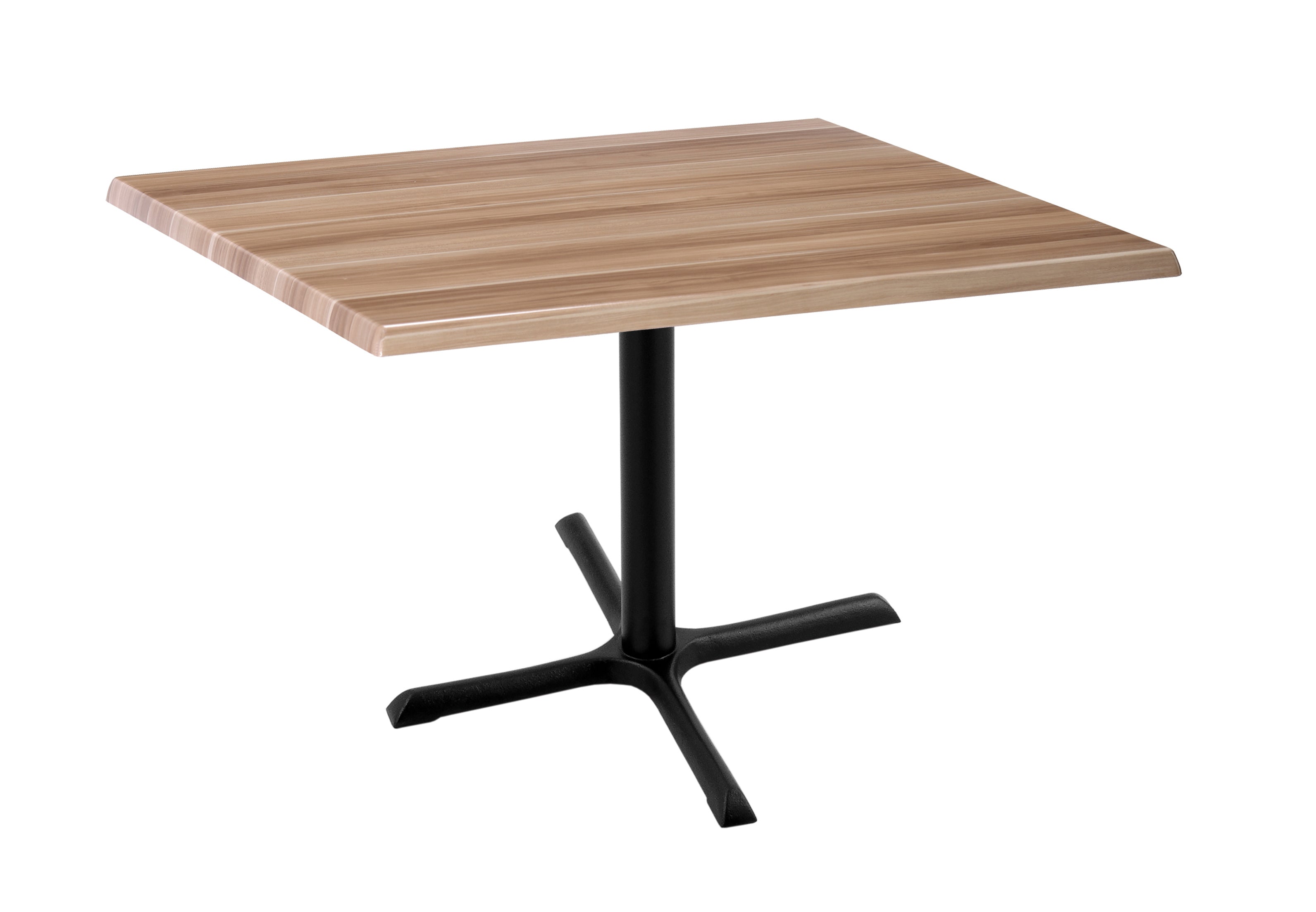 Holland Bar Stool 30-Inch Dining Height Square Patio Table - Indoor/Outdoor, Black Wrinkle Base