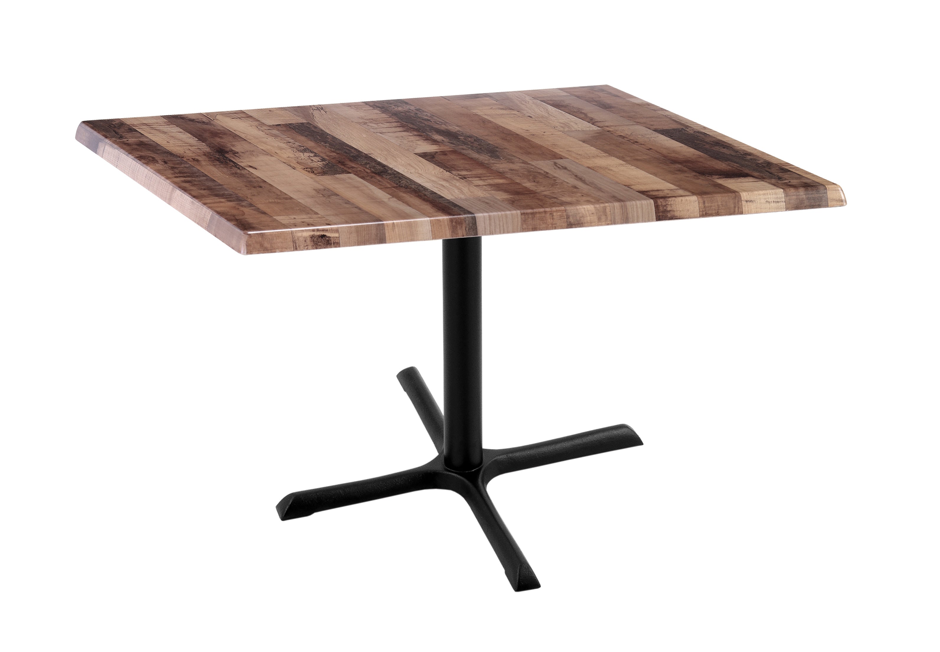 Holland Bar Stool 30-Inch Dining Height Square Patio Table - Indoor/Outdoor, Black Wrinkle Base