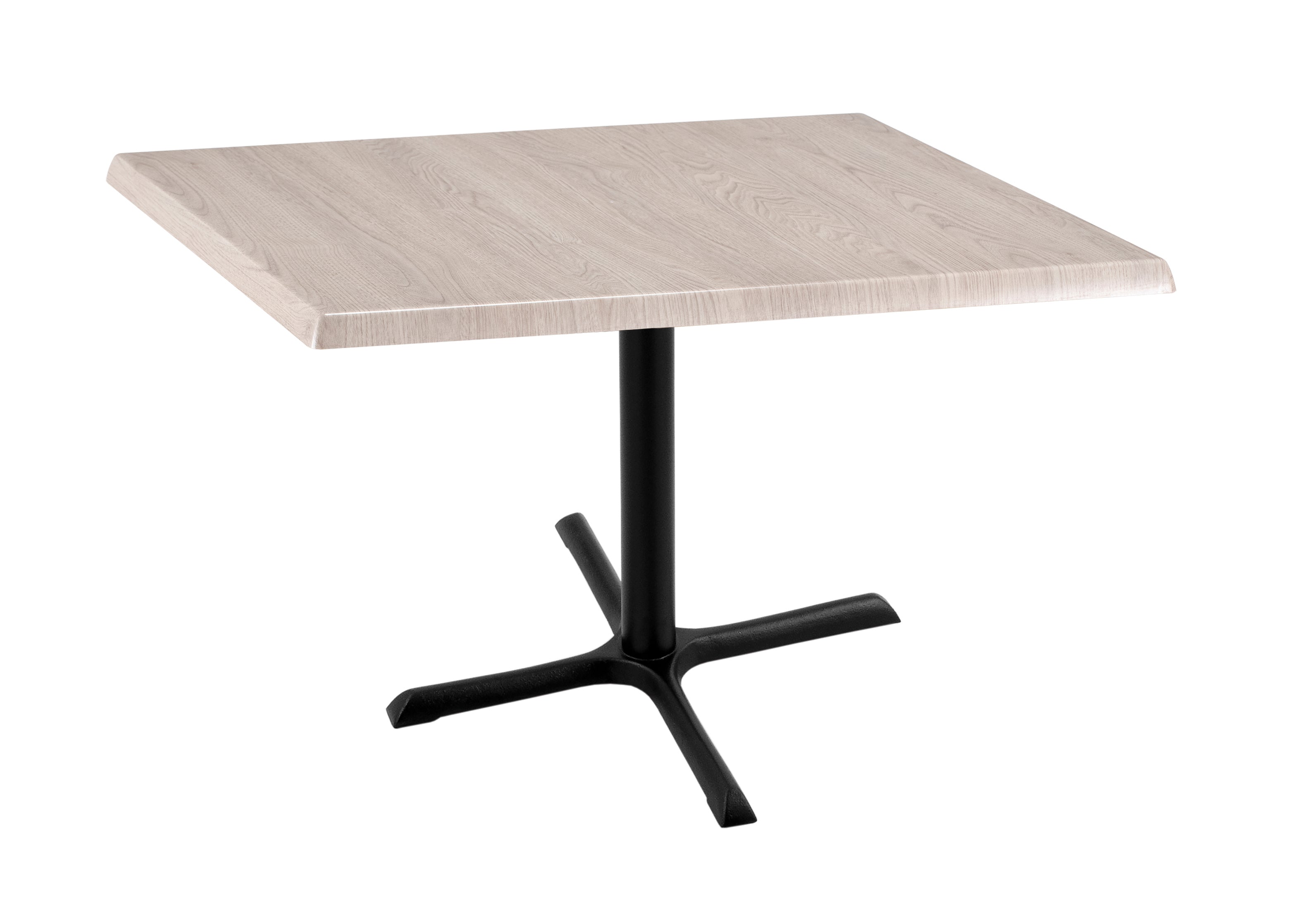 Holland Bar Stool 30-Inch Dining Height Square Patio Table - Indoor/Outdoor, Black Wrinkle Base