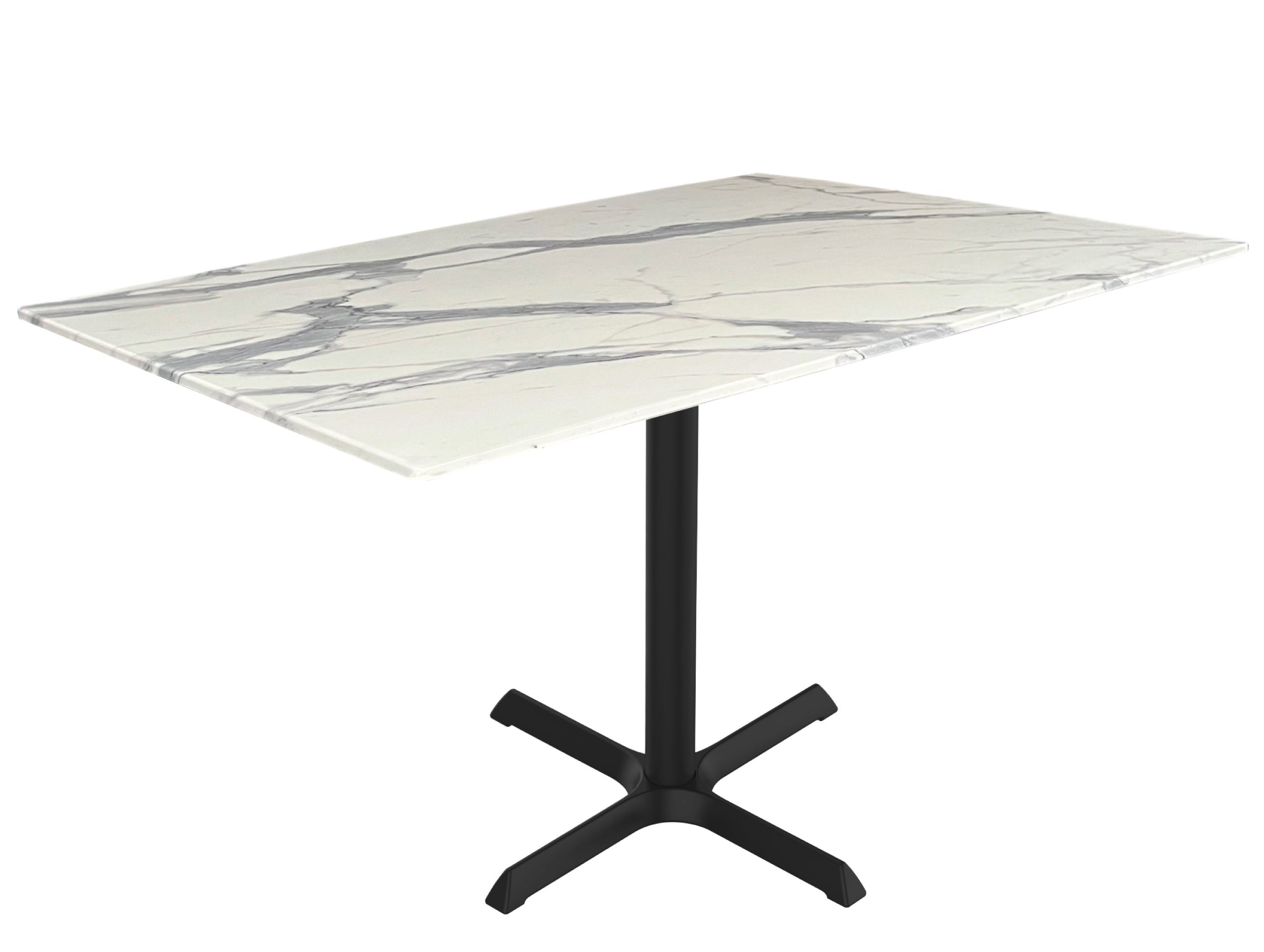 Holland Bar Stool 42-Inch Bar Height Rectangle Patio Table - Indoor/Outdoor, Black Wrinkle Base